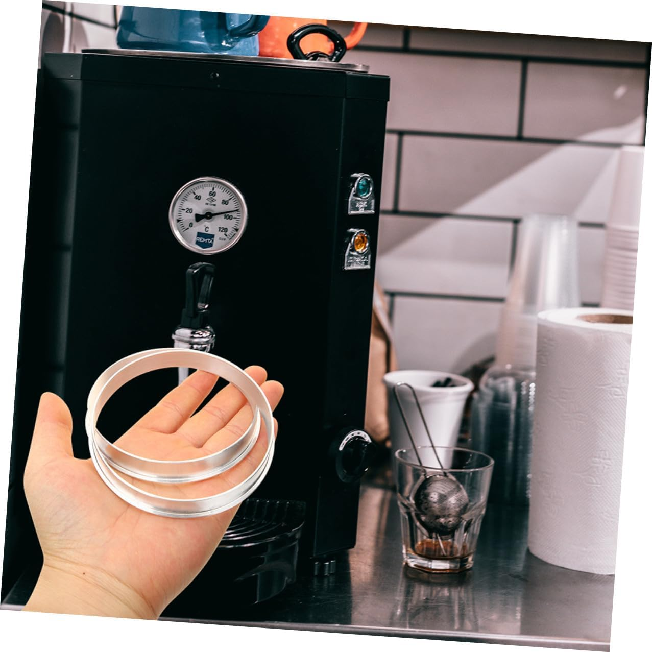 GLEAVI Aluminum Cup Sealer Ring for Automatic Milk Tea and Coffee Sealing Machines Removable Washable Sealing Collar in Beverage Shops image number 6