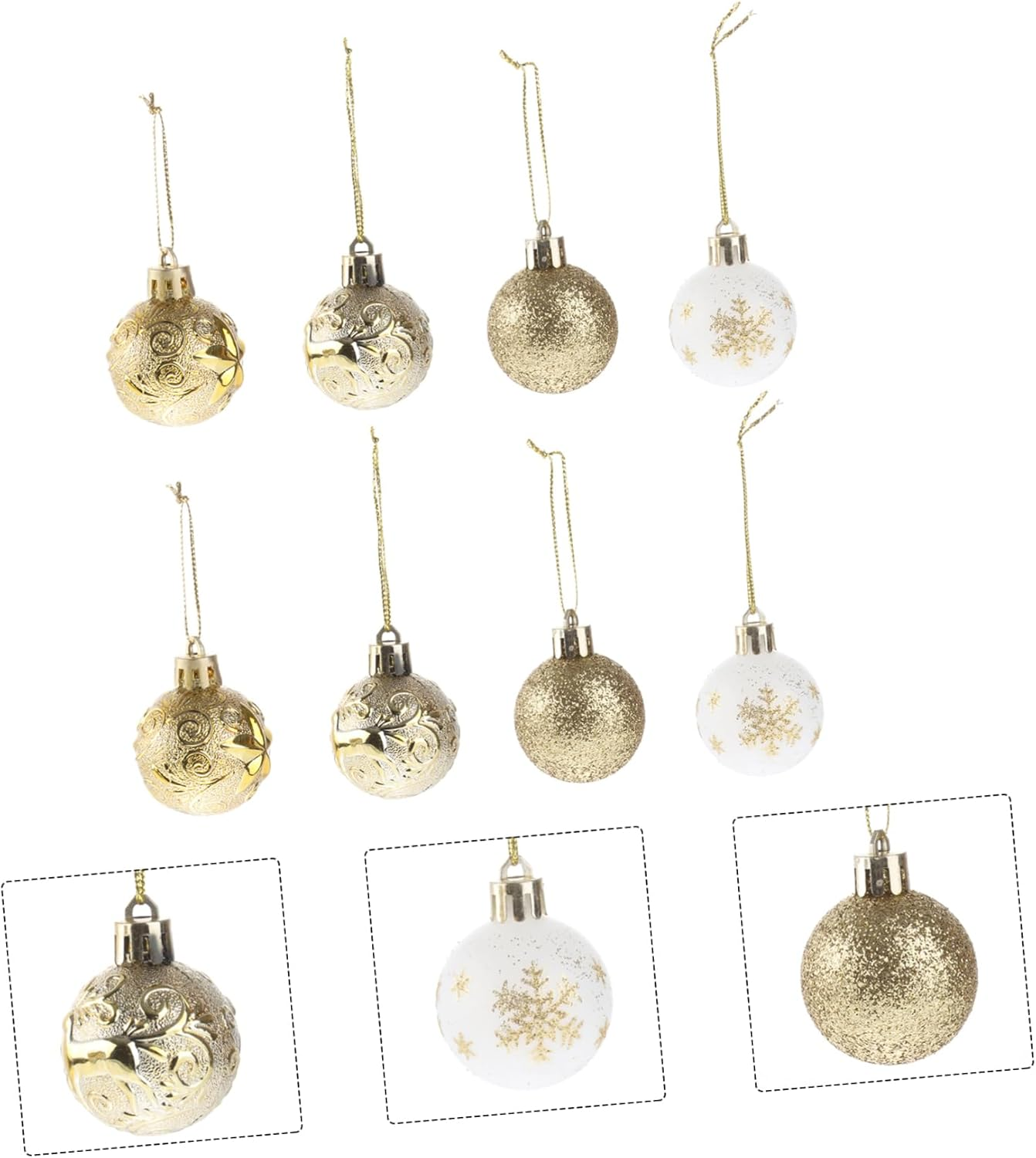 STOBAZA 30Pcs Shiny Christmas Tree Balls Xmas Ornaments for Holiday Decor and Festive Scene Random Colors for Parties and Family Celebrations image number 7