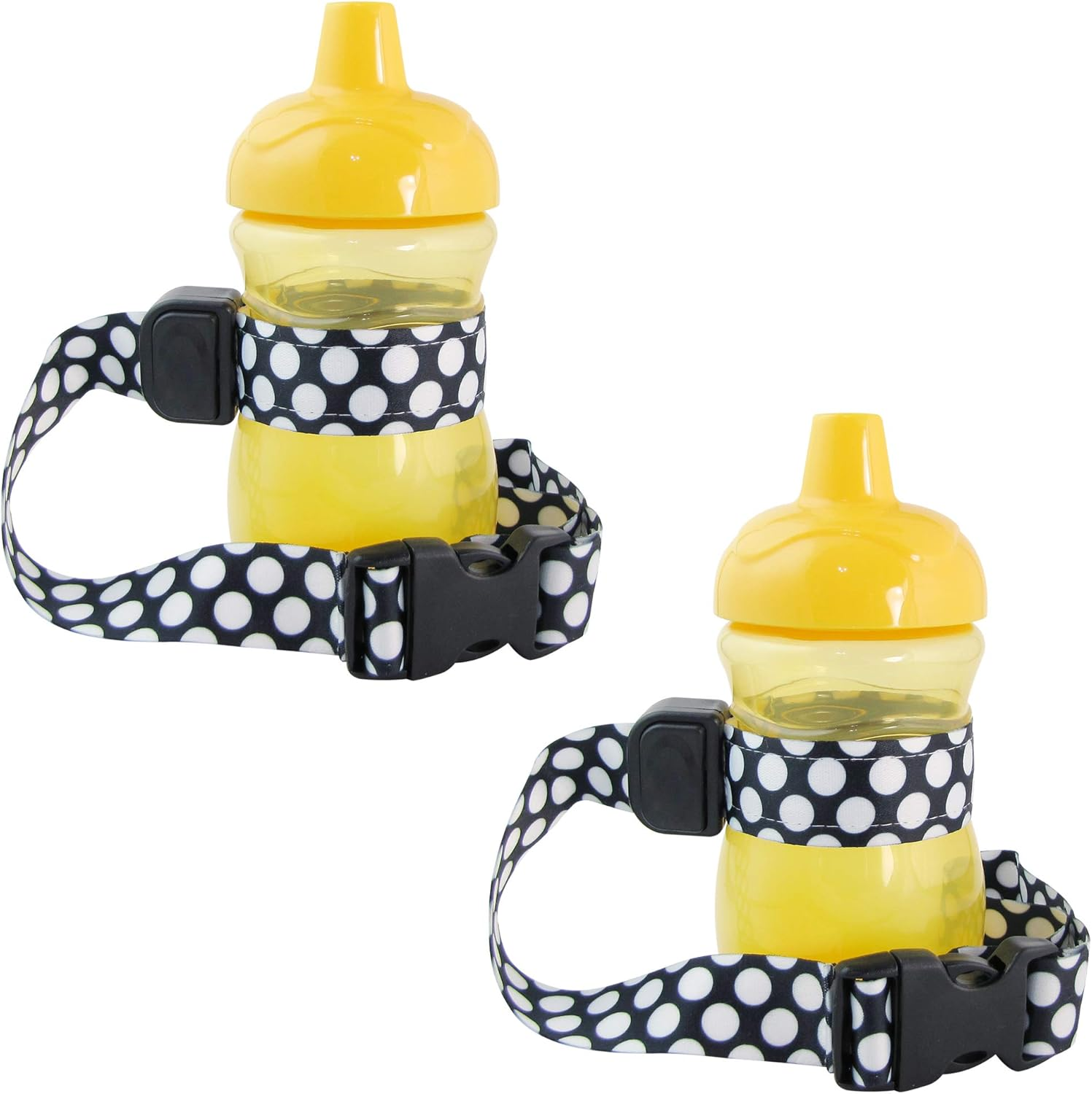 Pbnj Baby Sippypal Sippy Cup Holder Strap Leash Tether (Blk/White Dot 2-Pack) image number 5