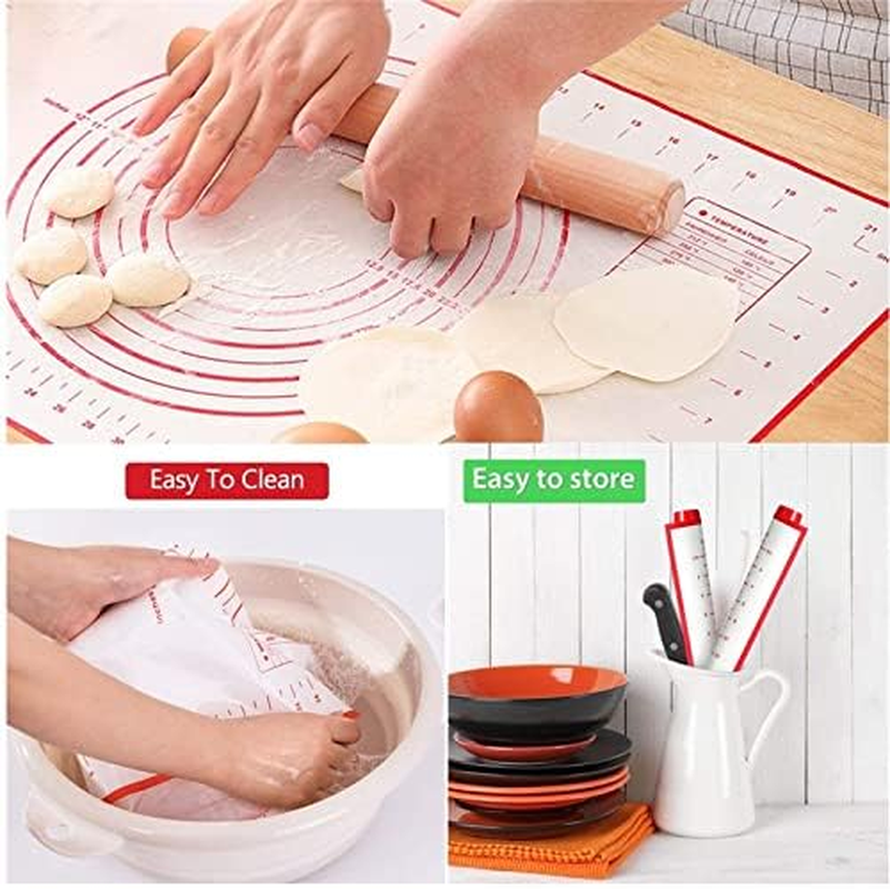 Baking MAT | Pastry | Fondant | Cake Tray | Pie Crust | Oven Liner | Rolling Dough | Bakeware Paper | Non-Stick Counter Top | Re-Useable Pizza Sheet | Food Grade Silicone | MAT image number 5