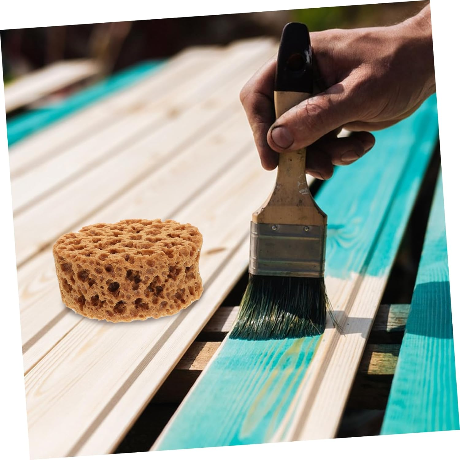 UPKOCH Artificial Sea Sponge Paint Brush and Textured Painting Tool for Artists, Small Reusable Art Sponge Applicator for Wall, Furniture, and Craft Decorative Painting image number 4