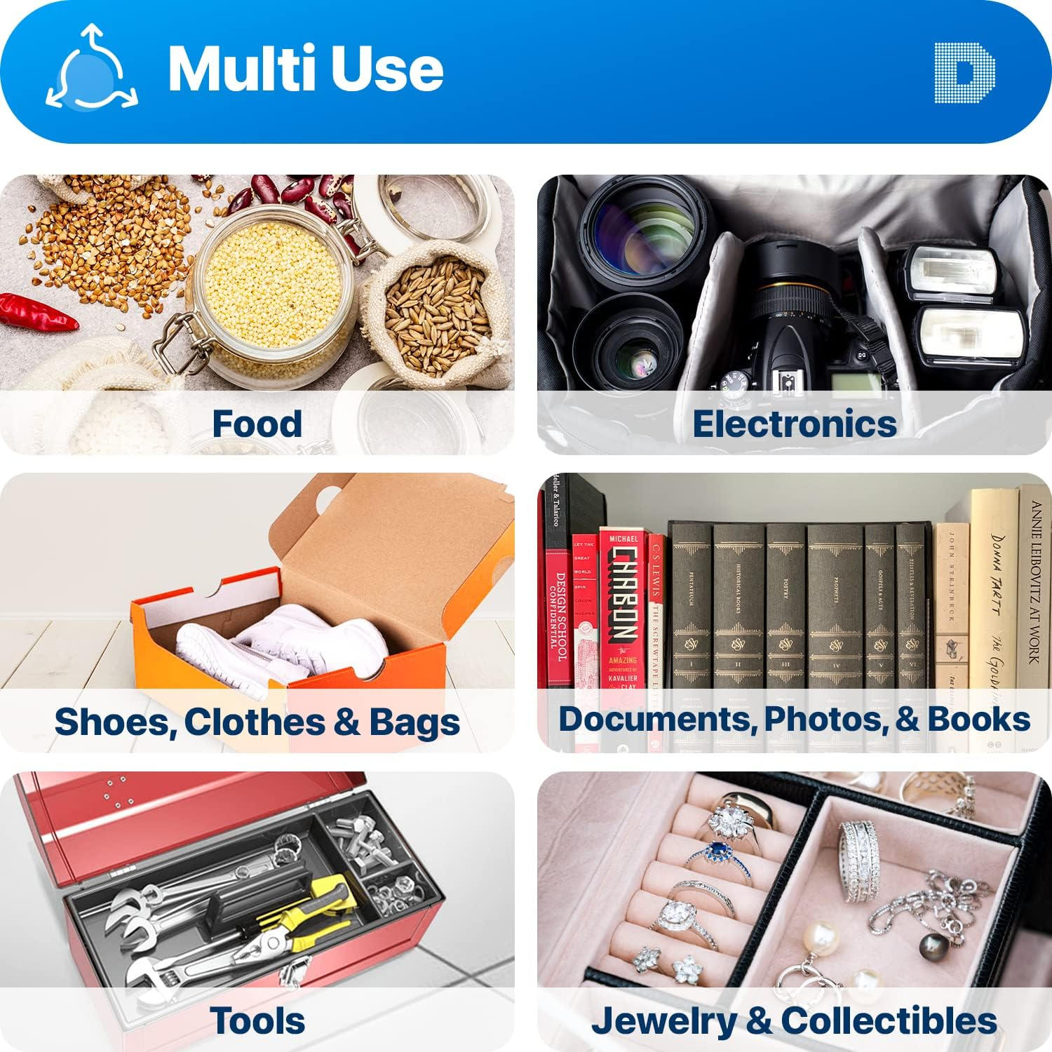 Dry & Dry 30 Gram [20 Packets] Silica Gel Packets Desiccants, Silica Packets - Rechargeable Silica Gel Packs, Silica Gel Packets, Desiccants Packets, Silica Gel image number 1