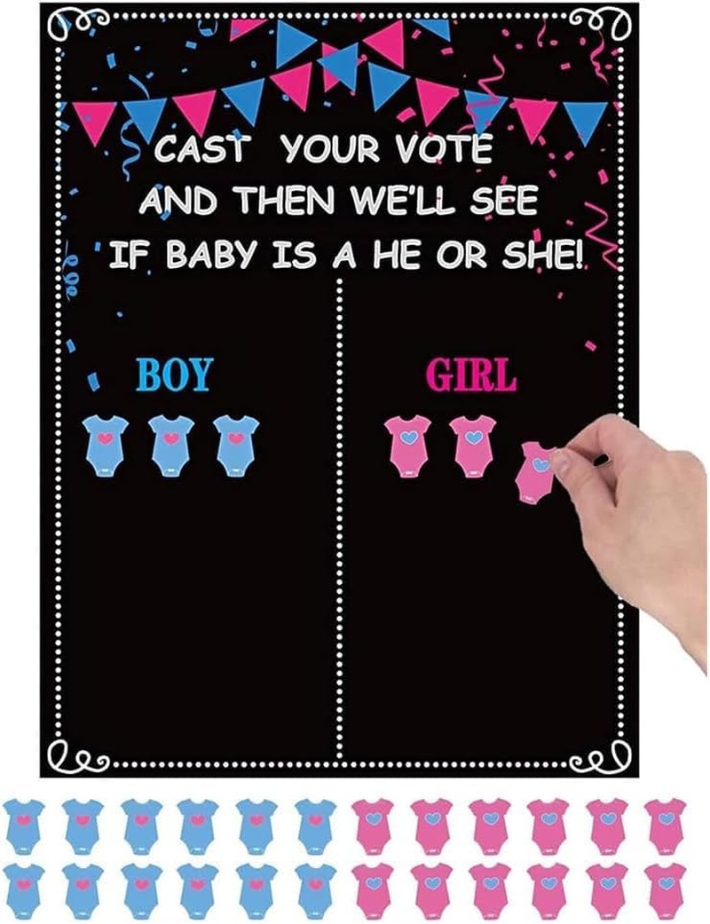 Gender Reveal Games, Voting Gender Reveal Decorations Gender Reveal Ideas Boy or Girl Baby Shower Party Supplies for Gender Reveal Voting Use Gender Reveal Decor image number 4