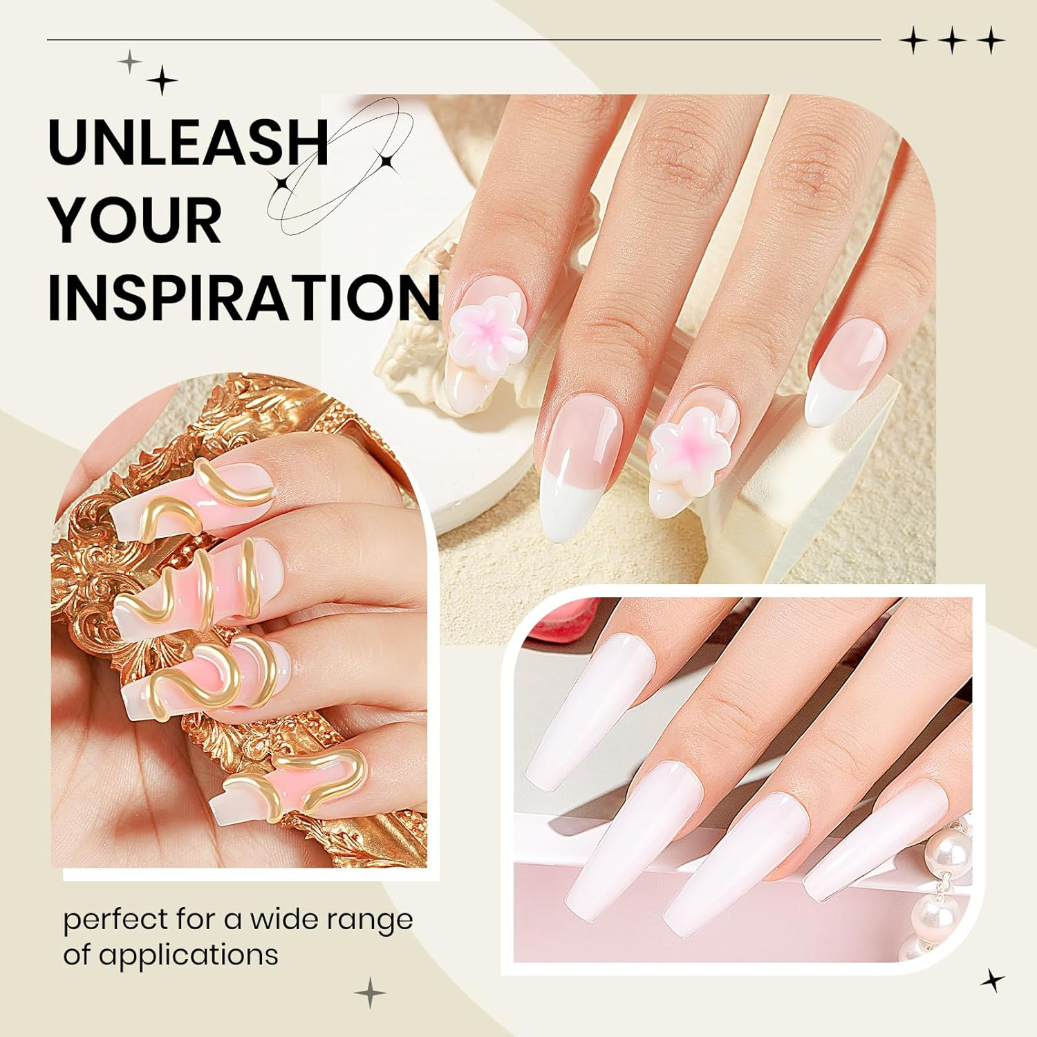 SUPWEE White 3D Nail Gel Solid Builder Sculpting Gel for Nail Extension Carving Molding for Home DIY Manicure image number 6