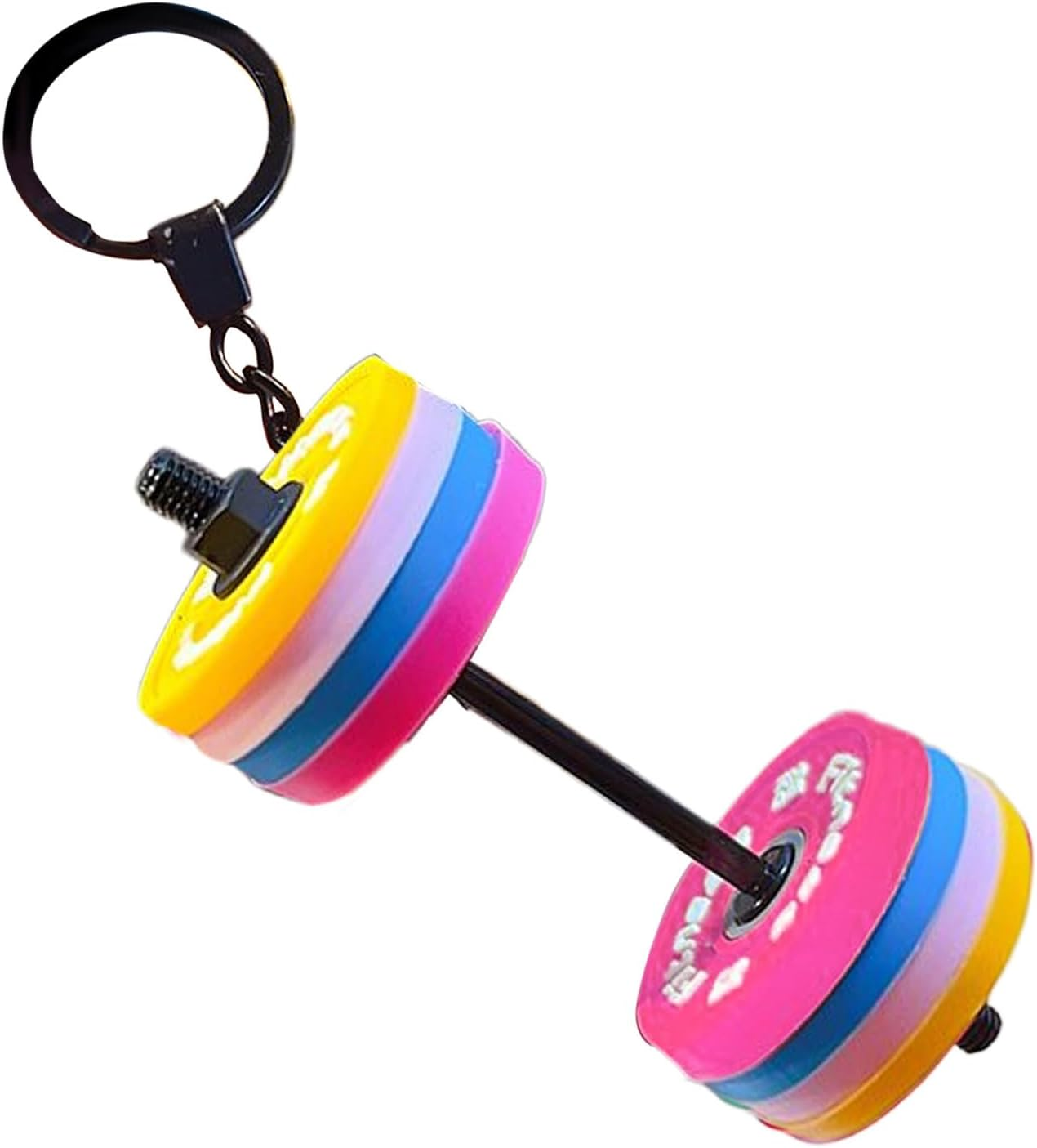 Furtryvl Barbell Keychain | Detachable Dumbbell Keyring,Decorative Backpack Charm | for Women, Bag Backpack Purse Wallet, Motivation Decoration