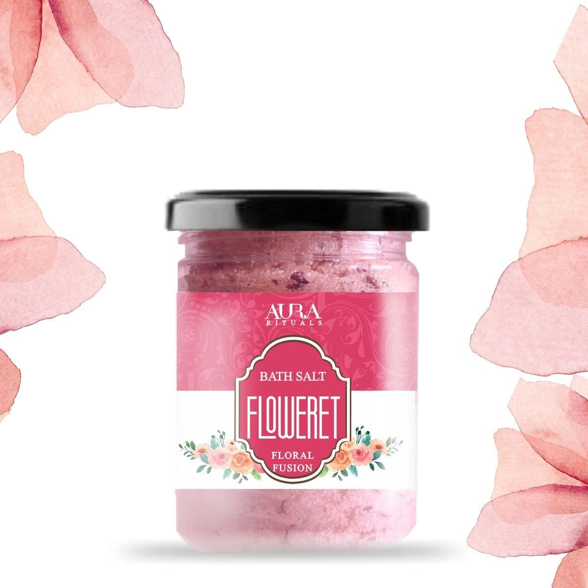 Aura Rituals Floweret Bath Salt for Home Spa I Rejuvenates Skin I Reduces Stress I Epsom Salt I Essential Oils I Aromatherapy -Holistic Bathing I (200 G) image number 5