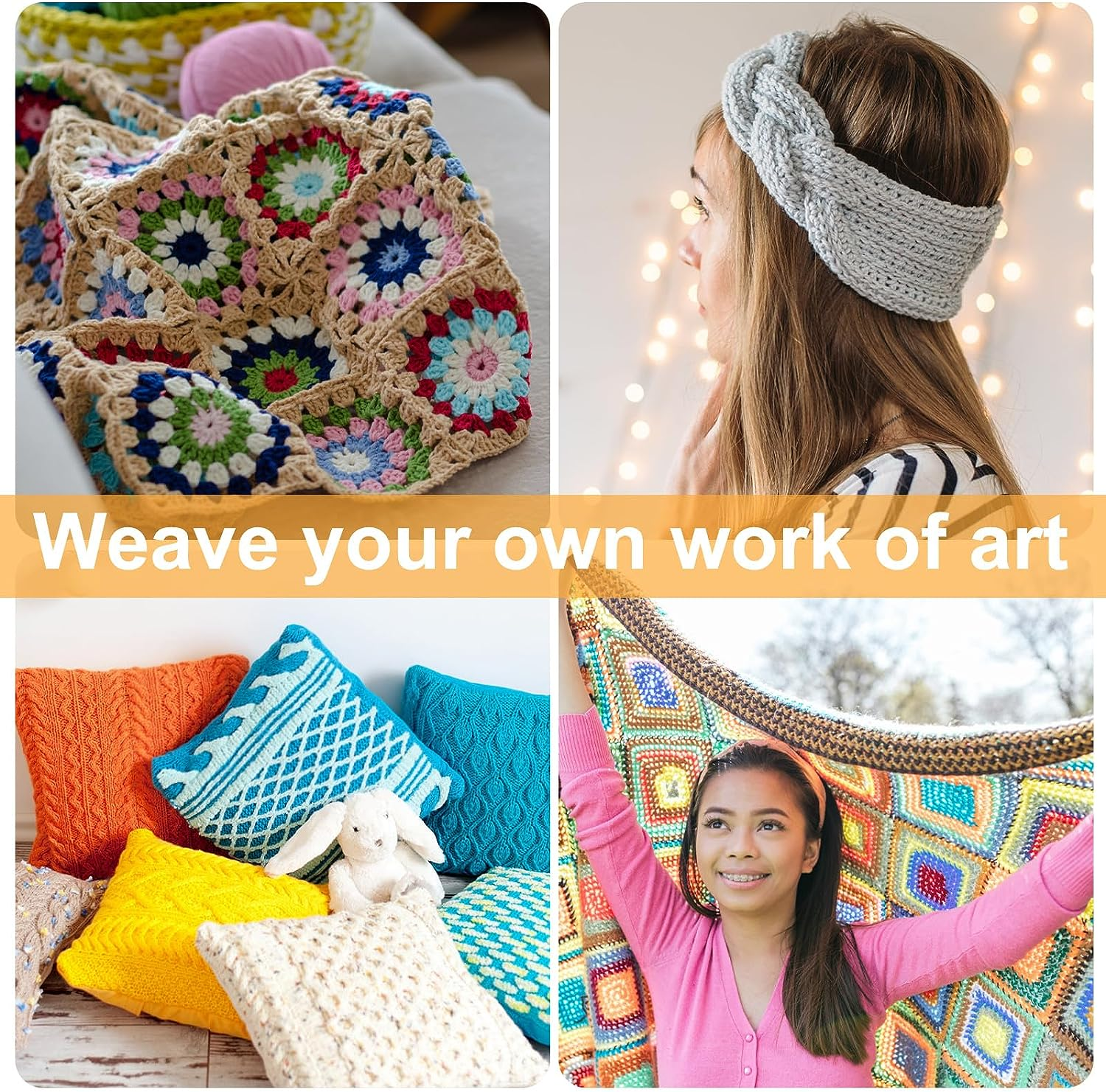 Abizarch 11.4Inch Crochet Blocking Board with 20 Steel Rod,Bamboo Wooden Blocking Board with Adjustable Stand,Granny Square Blocking Board for Beginner Knitting Lover Crocheting image number 5