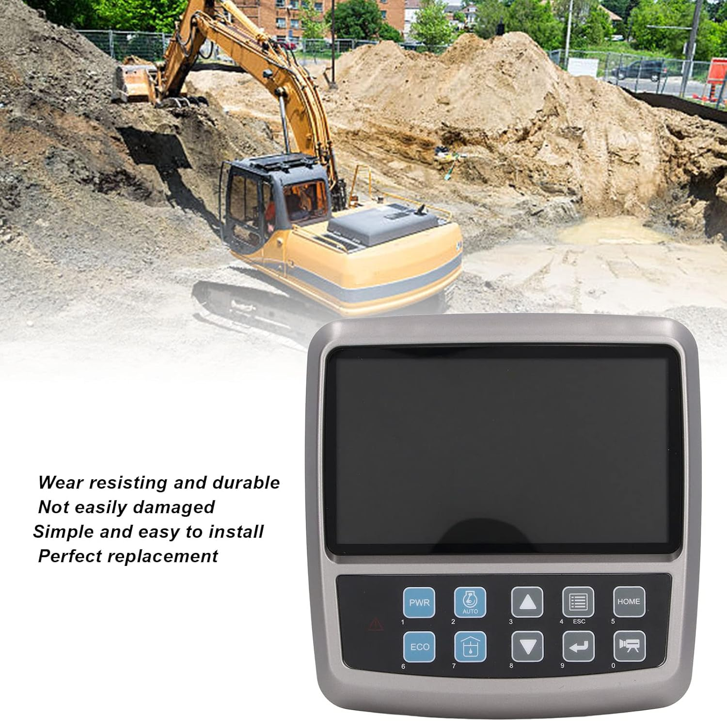 300426-00202 Monitor Display LCD Panel Excavator Control Panel, Gauge Cluster Monitor Panel, Fit for Doosan DX220LC, DX380LC, DX340LC