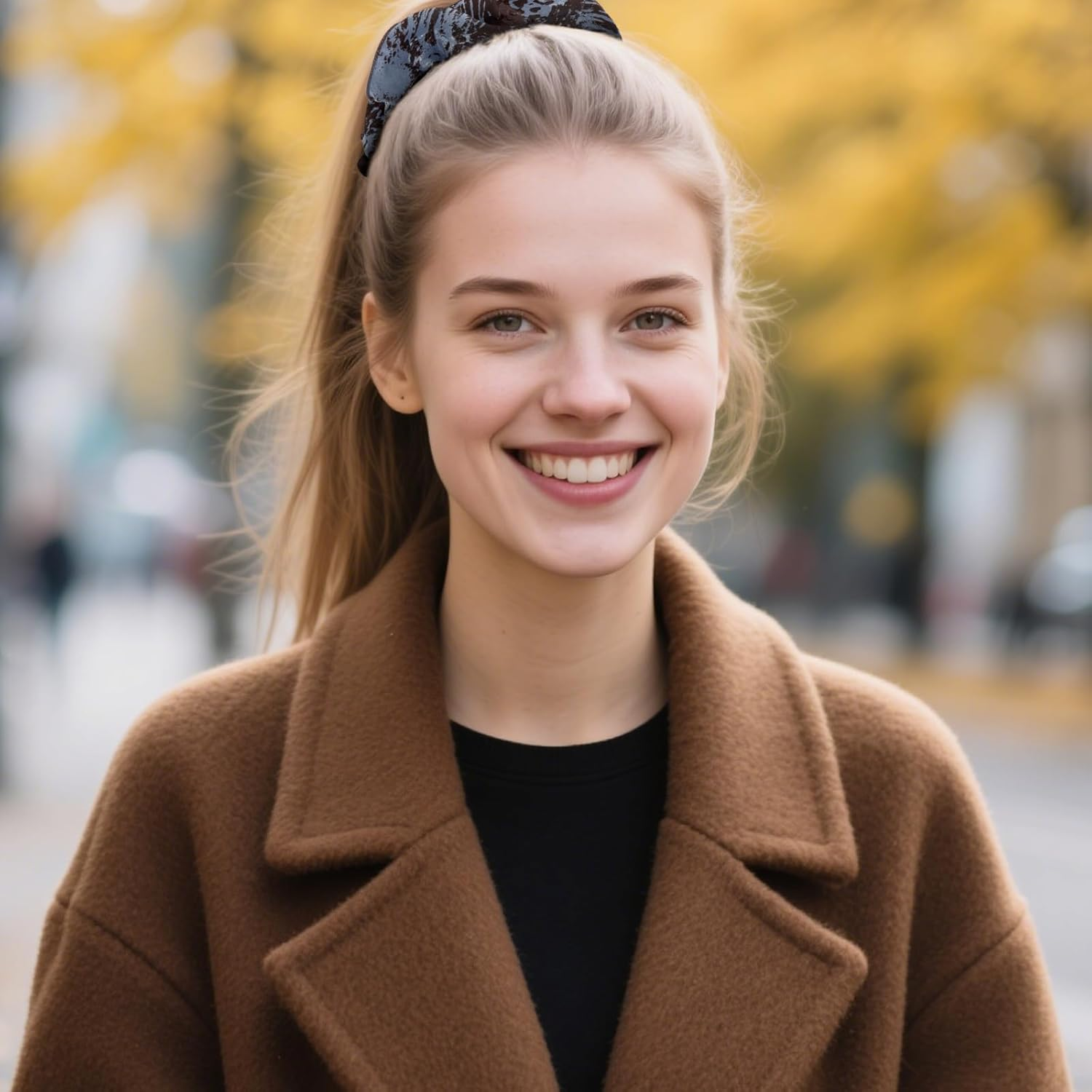 Bumlofa 2 Pieces Printed Pattern Hair Scrunchies Women Set Silky Texture + Retro Designs for Hair Bobbles Girls image number 6