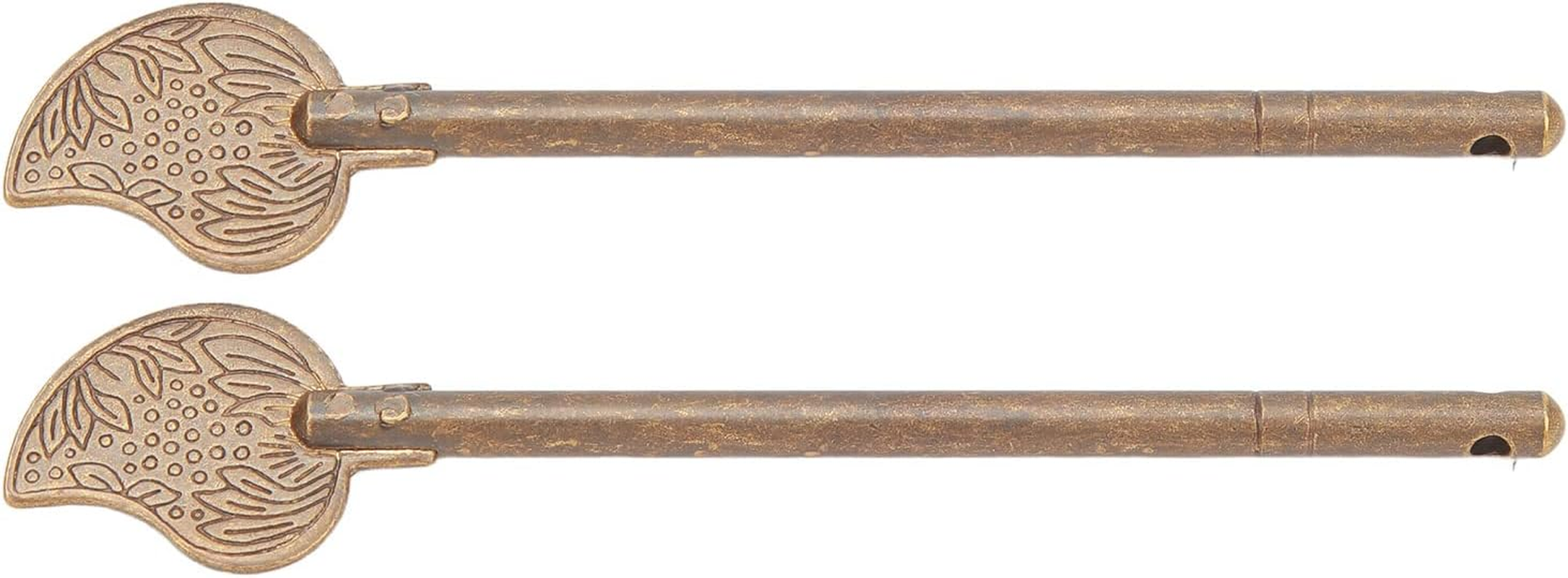 Cabinet Key Antique Locking Pin, 2 Pcs Door Locking Pin Retro Brass Leaf Shape, Home Improvement Hardware