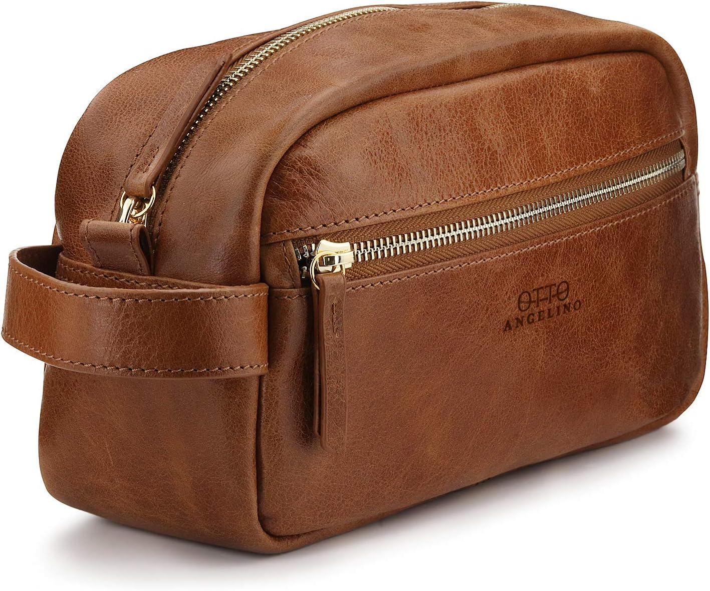 Londo Genuine Leather Travel Toiletry, Makeup, Shaving Organizer Bag - Dopp Kits - Unisex