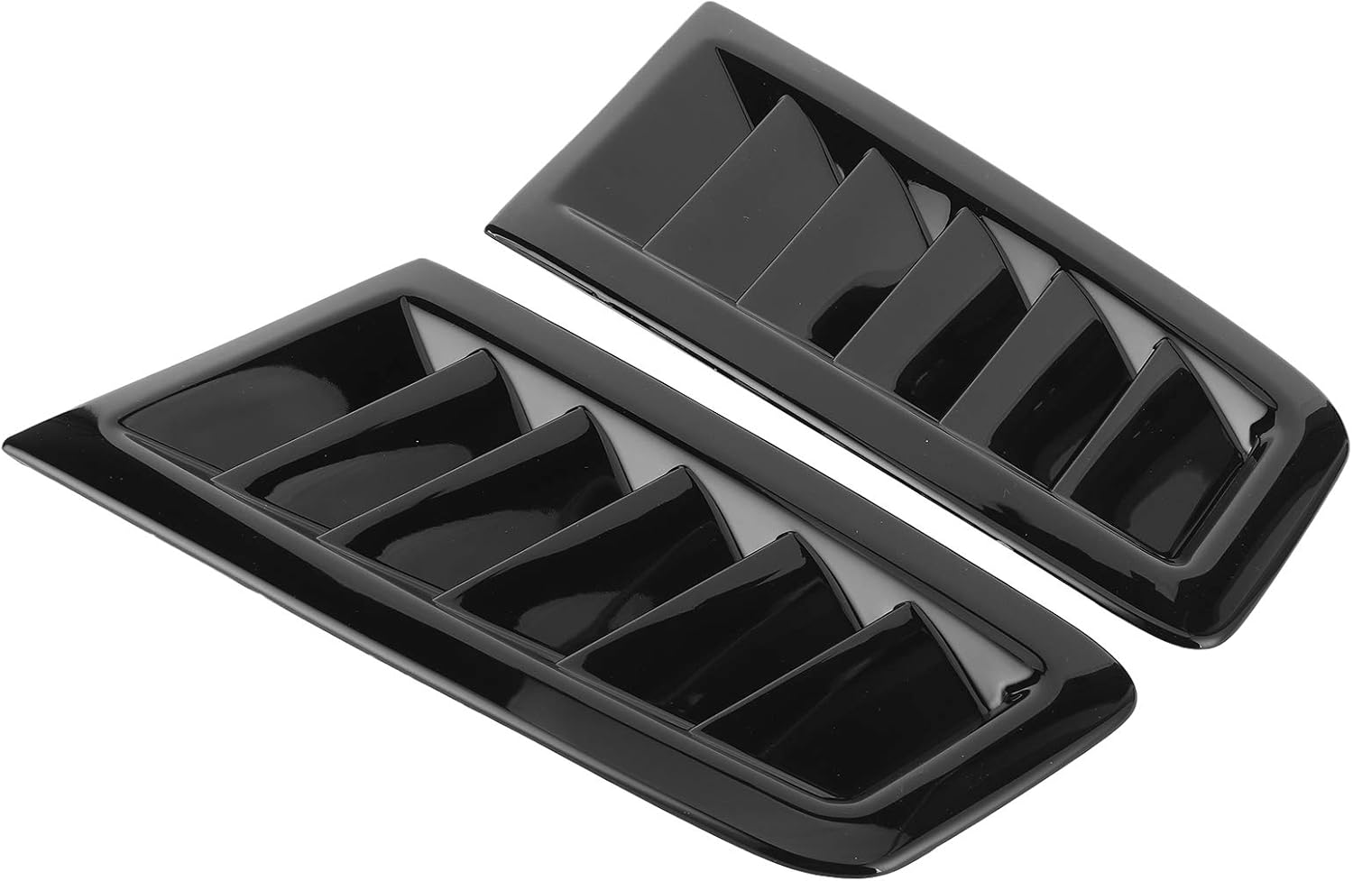 Carbon Fiber Car Hood Vent Scoop Kit, Universal Front Bonnet Air Intake Cover for Rs Mk2 Style, Cars Hood Covers (Bright Black) image number 6