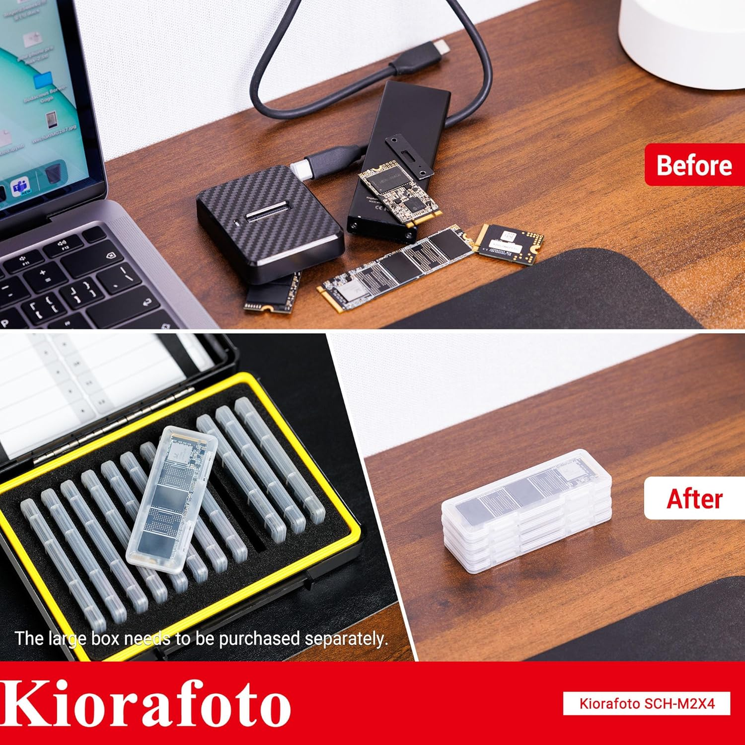 4 Pack Clear Plastic M.2 2280 2260 2242 2230 SSD Case, Portable M.2 Nvme SSD Case Protective Box M.2 2280 Holder Storage with Label, Individual M.2 Drive Storage Case Anti-Static & Shockproof image number 6