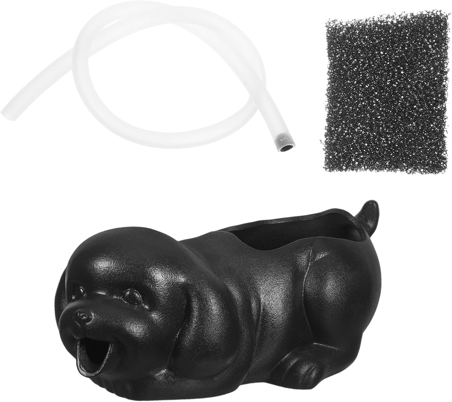 UPKOCH Ceramic Dog Fountain Spitter Waterfall Ornament for Aquarium and Garden Playful Puppy Statue Bonsai Fountain Decoration DIY Ceramic Aquarium Decor for Indoor Outdoor Water Features