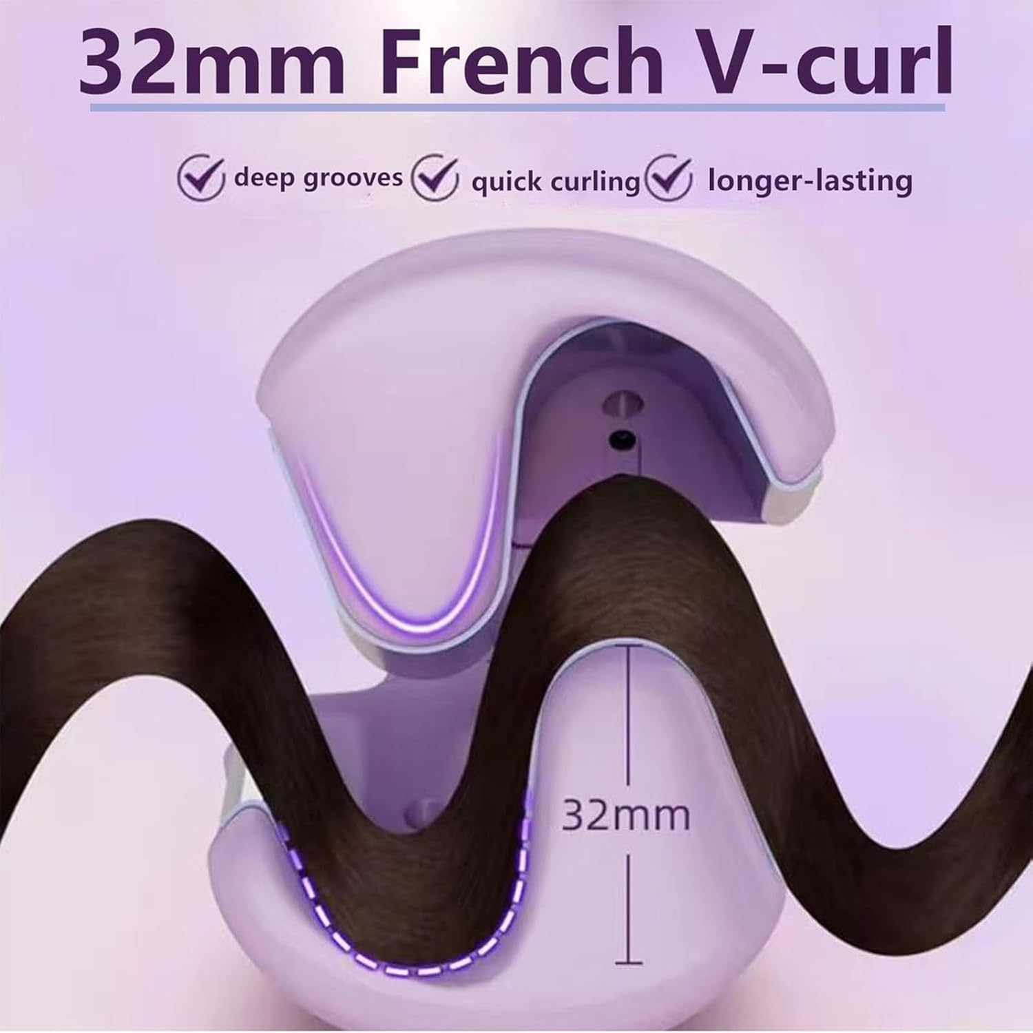 Explicitu Hair Styling Tool with Negative Ionic Technology, Homessencials Hair Styling Tool, 3D Curling Iron Double Sided for Quickly Creating Smooth Waves, Adjustable for Travel & Home (B1PCS) image number 2