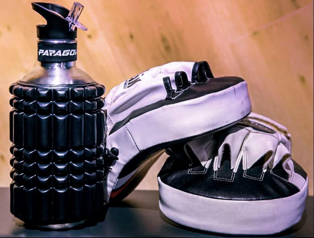 Foam Roller Water Bottle 1.2L / 40Oz Stainless Steel with Drinking Straw by Paragon Active