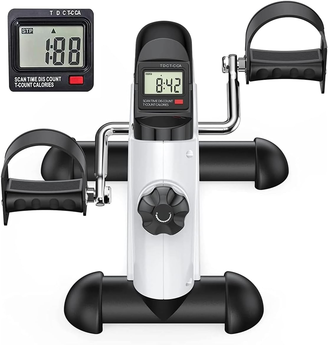 AIMALL Compact Pedal Exerciser with LCD Display - Fitness Gym Bike for Arm and Leg Exercise, Adjustable Resistance, 16.14" X 9.44" X 12.20" image number 2