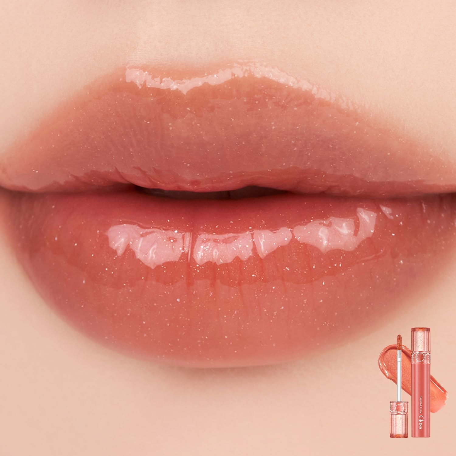 Rom&Nd Glasting Color Gloss: 10 Apricot Sparkle image number 3