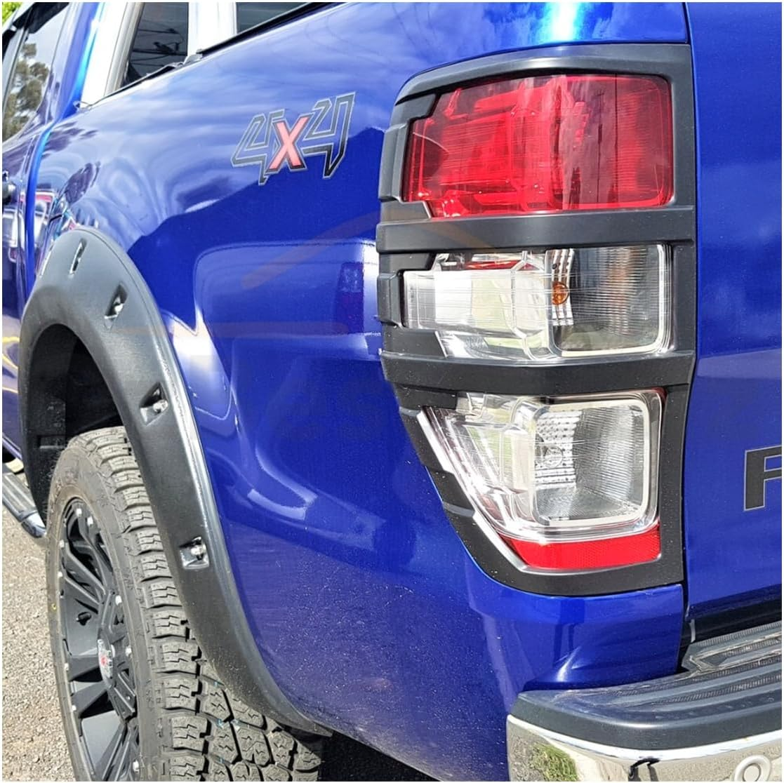 Headlight & Tail Light Trim Covers for Ford Ranger PX2 PX3 Accessories 2015-2022, Front Rear Light Lamp Cover Trim Surround Frame Guard Set, Matte Black Car Exterior image number 2