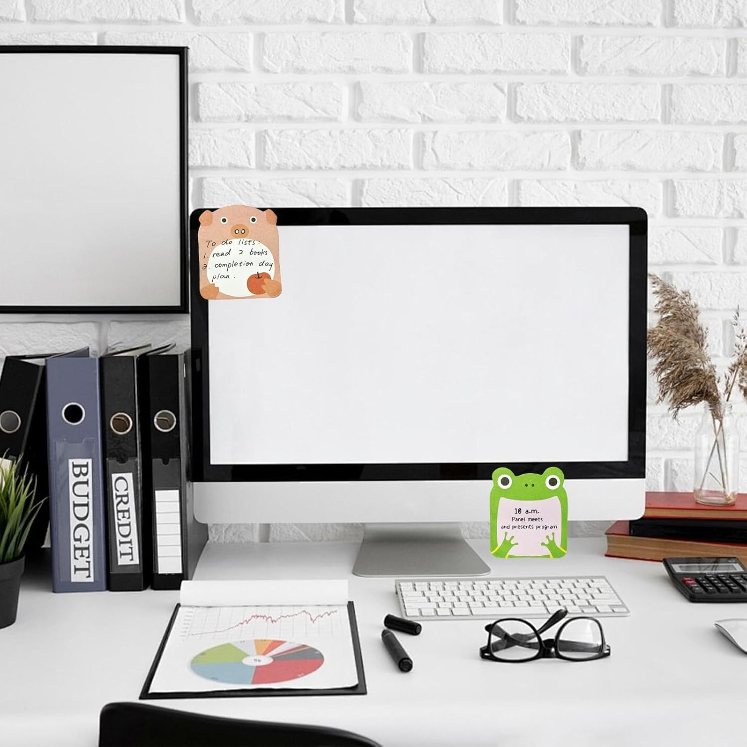 16 Pads Cute Sticky Notes, Creative Colorful Animal Sticky Notes Self Adhesive Cartoon Notes Memo Pads Notes Page School Tab for Students Home School Office Supplies