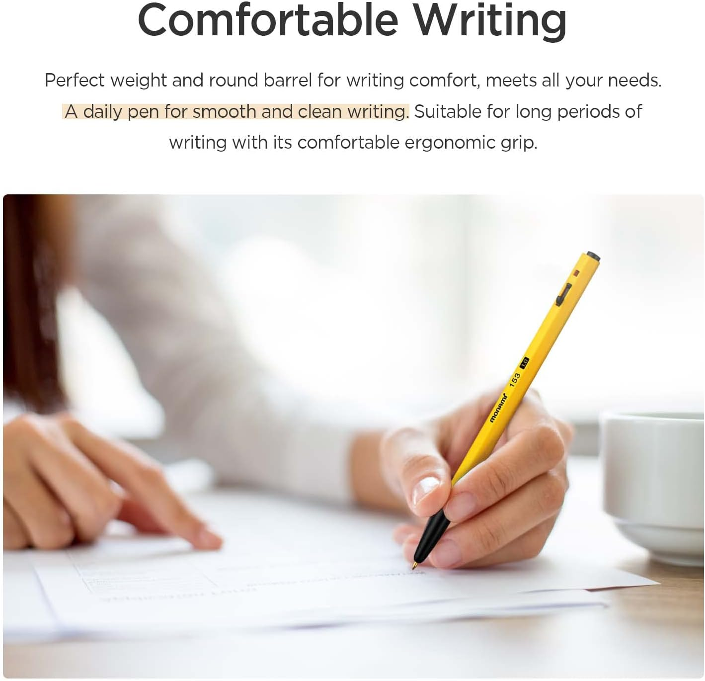 Monami New Releases 153 Ballpoint Pen 1.0 Mm Dozen Box Black Ink image number 7