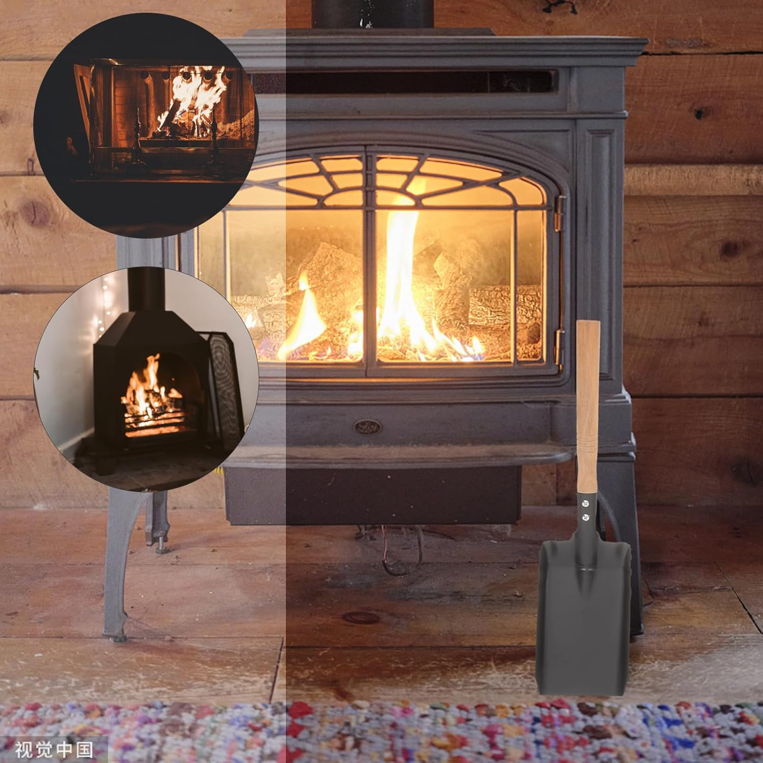 Cabilock 1 Set Fireplace Tools Fireplace Cleaning Set Fireplace Cleaning Brush Kitchen Fireplace Cleaning Supplies Brush for Fireplace Mini Brush Shovel Fireplace Clean Brush Rake Hoe Wrought Barbecue