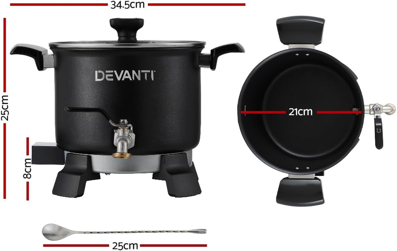 Devanti 5L Wax Melter Candle Making 1200W Melting Pot Furnace Pour Spout Soap image number 6