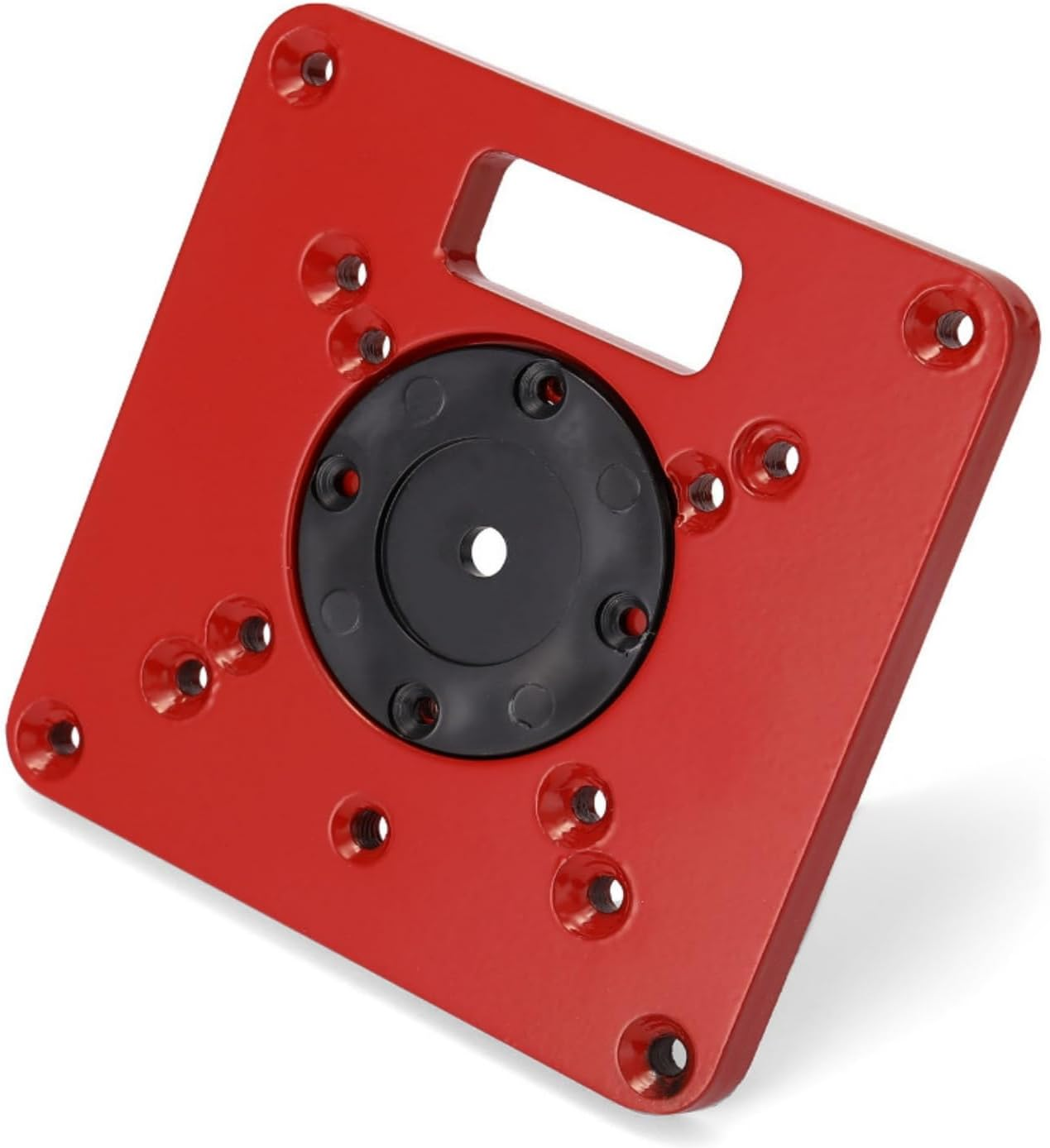 Router Table Insert Plate Aluminum Alloy Compatible with Makita Routers Trimming Machine Flip Board Woodworking Engraving Machine Accessory 120X120X8Mm image number 2