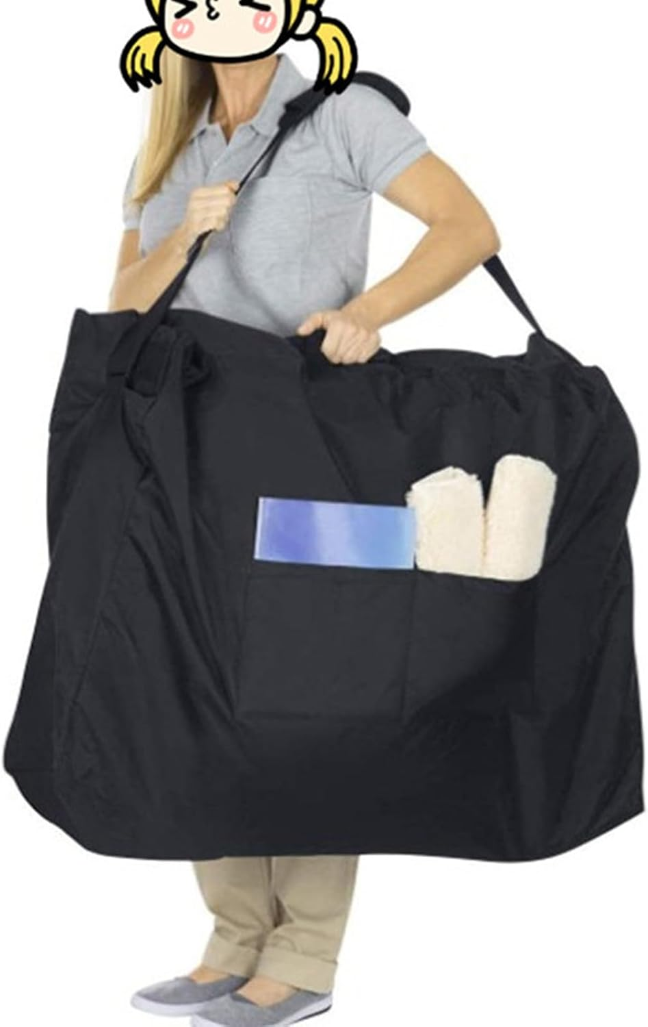 Wheelchair Bag Wheelchair Backpack Bag Storage Tote Accessory Waterproof Large Capacity Oxford Cloth Foldable Wheelchair Travel Bag for Travel Outdoor image number 6