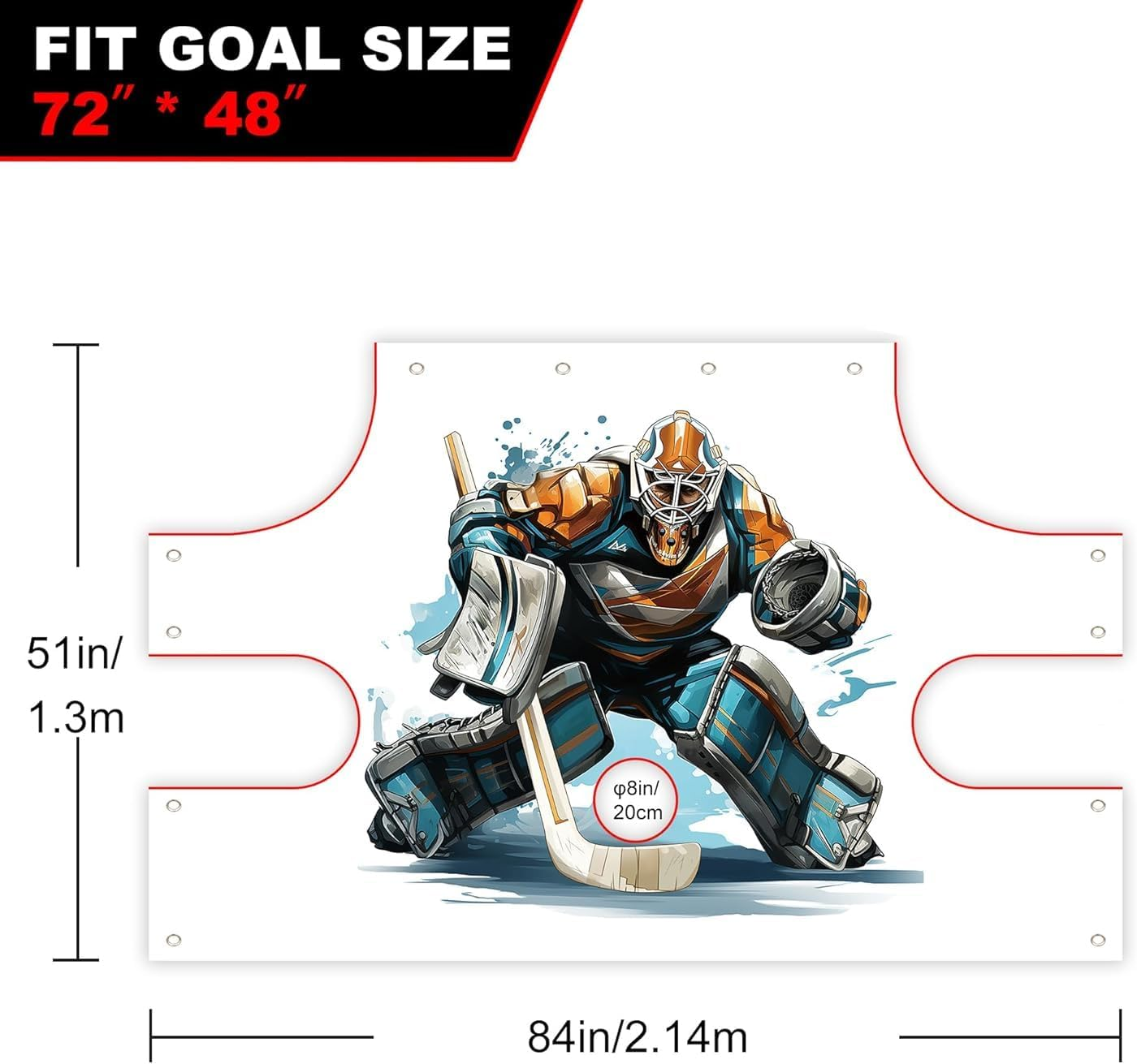 KASIFEI Hockey Shooting Target for Net - Hockey Net Goalie Target -Hockey Goal Targets for Practicing Shooting Accuracy - Hockey Training Equipment image number 6