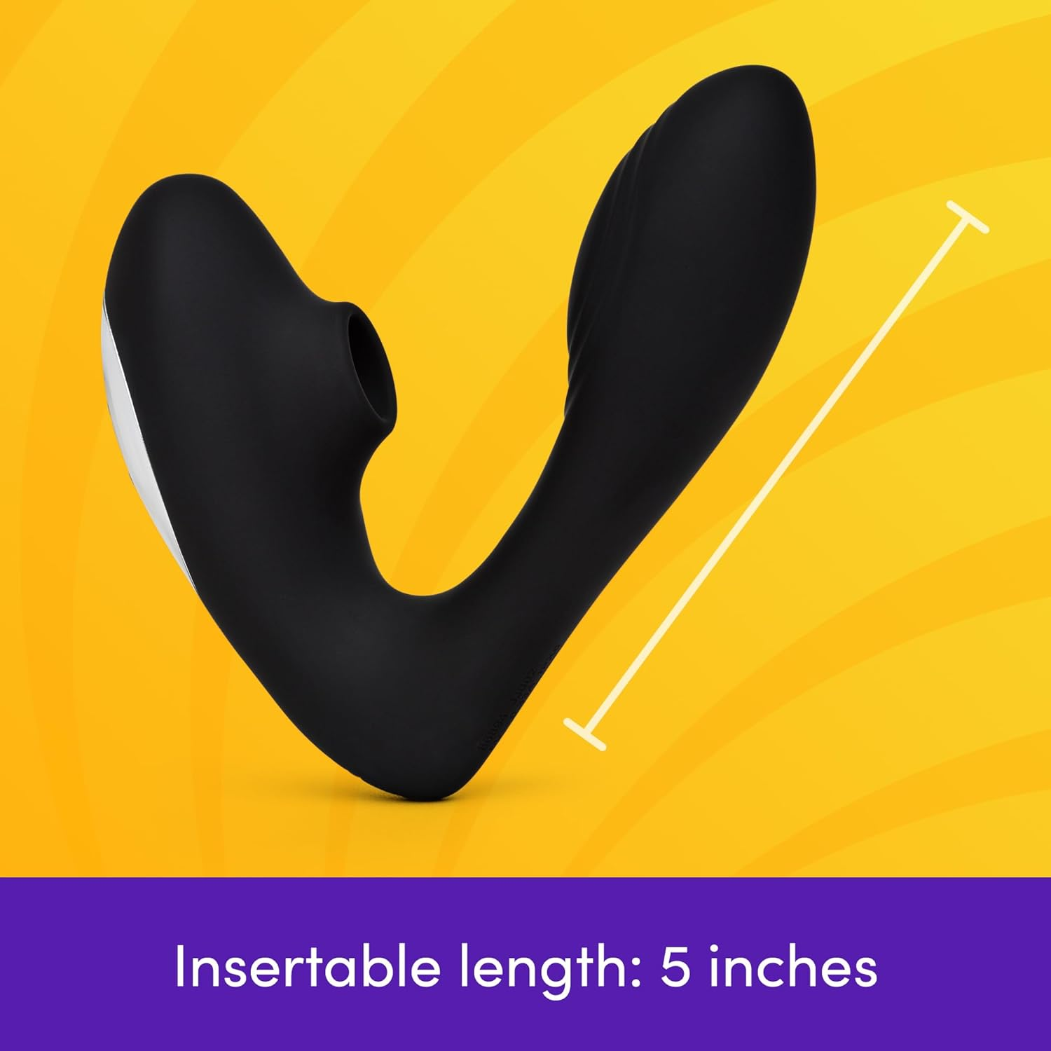Lovehoney Indulge Stroking Clit Sucker Sex Toy | Clitoris & G Spot Stimulator Vibrator for Women | Vibrating Finger Massager Adult Sex Toy | Suction Dildo Vibrator Clitoral G Spot Stimulation | Black image number 1