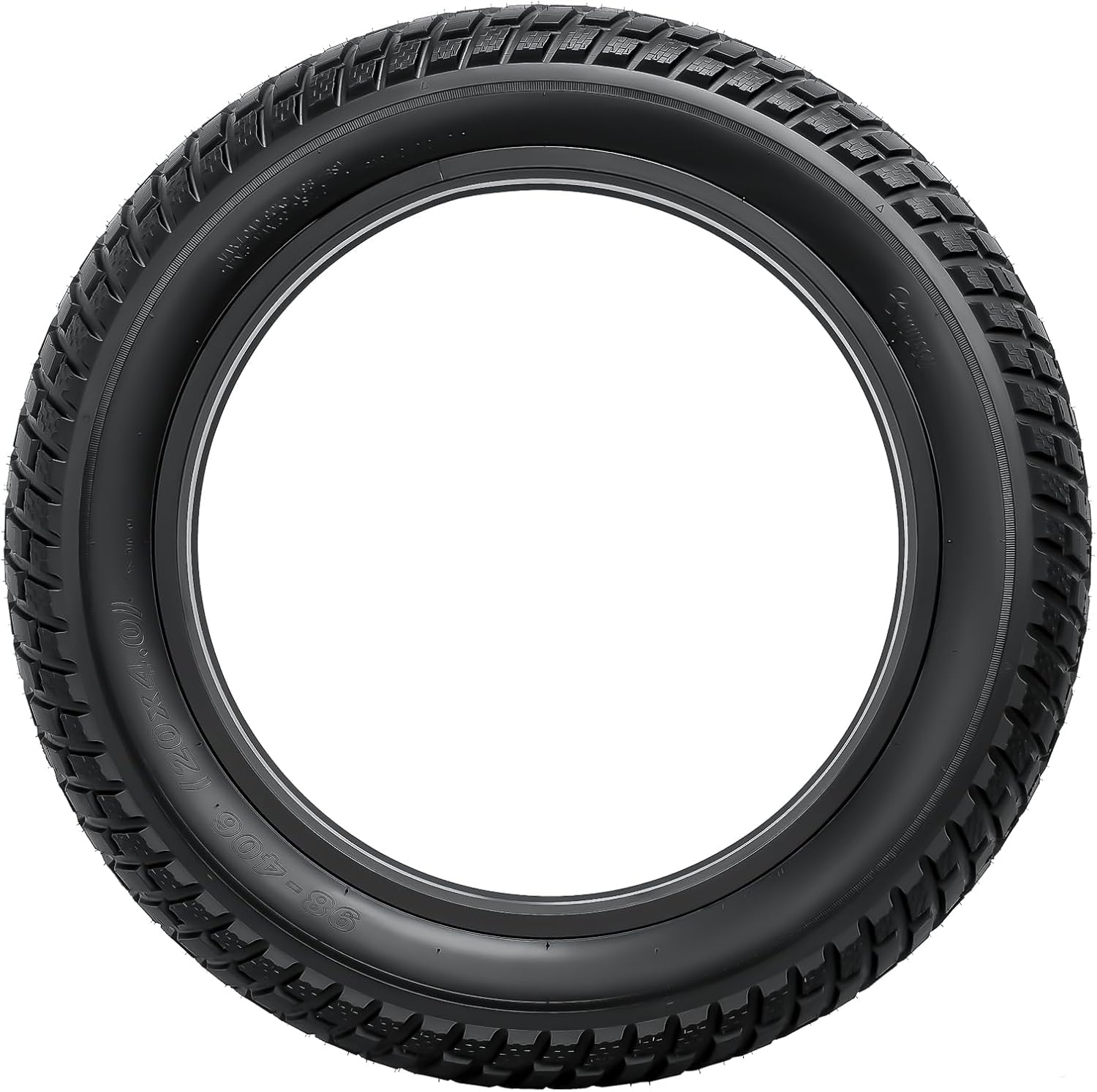 Yunscm 2 Pack 60TPI 20" Bike Fat Tyres 20X4.0 ETRTO 98-406 and 20 Inch Heavy Duty Bike Tubes Schrader Valve, Compatible with E-Bike Bicycle Tyres 20X4.0 Tires and Tubes (S-910) image number 3