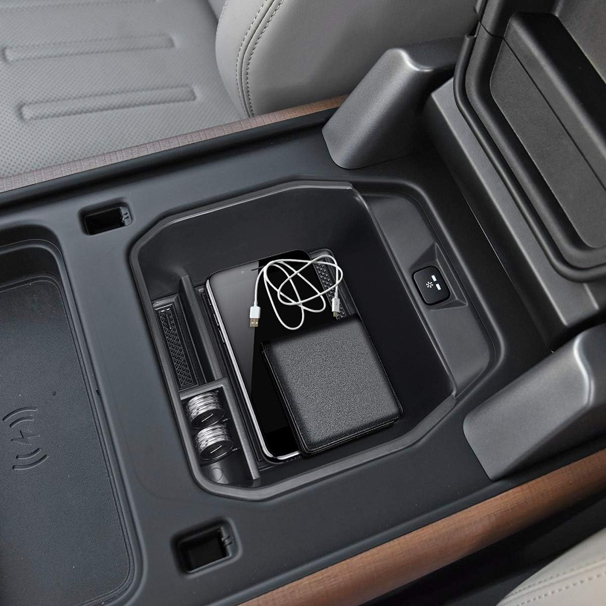 Center Console Organizer Tray Fit for Land Rover Defender 2020 2021 2022 2023 Accessories ABS Plastic Secondary Armrest Storage Box for Land Rover Defender 90 110 image number 5