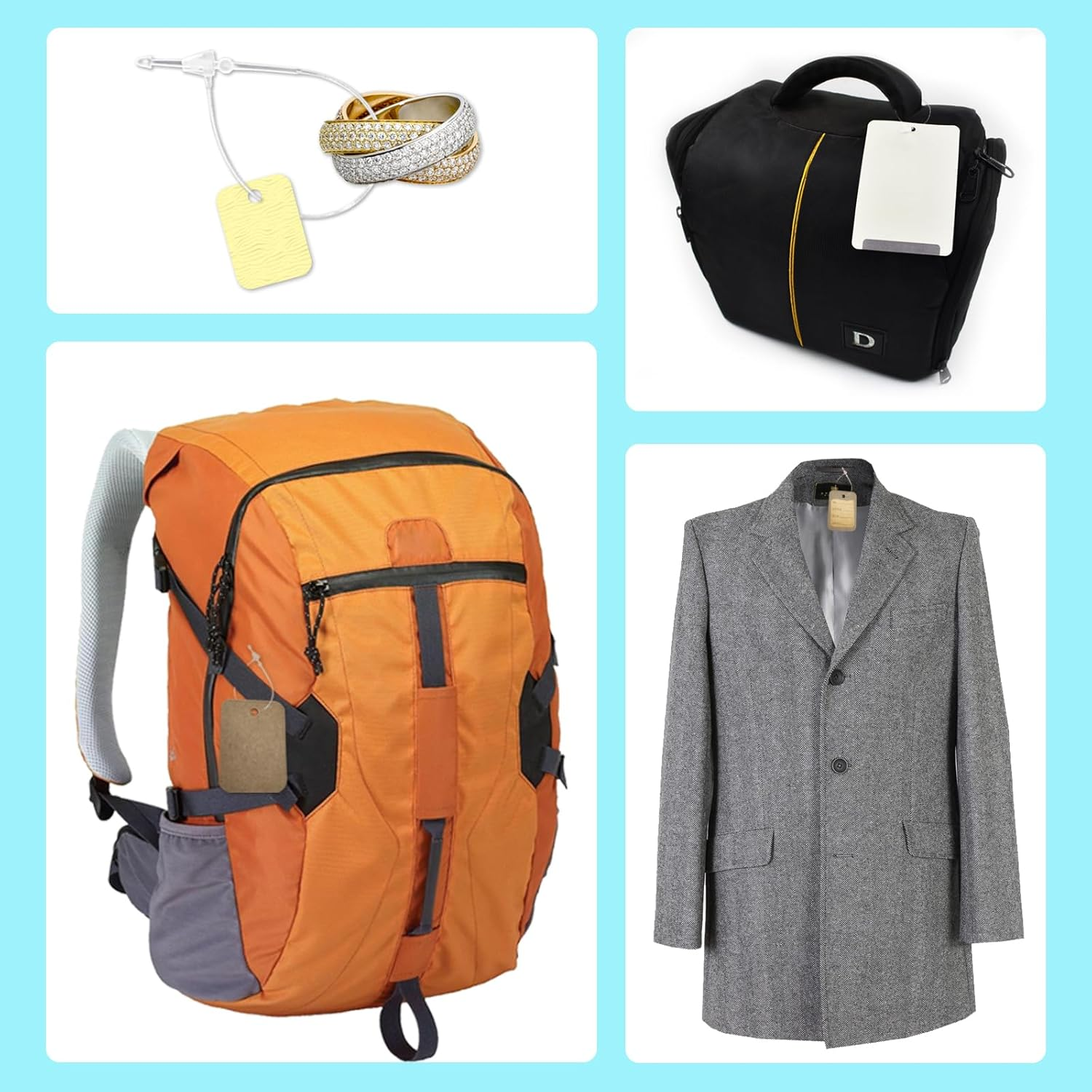 2000Pcs Plastic Fastener Hang Tag Snap Lock White for Retail Store Accessory Price Pins (3 Inch) image number 4