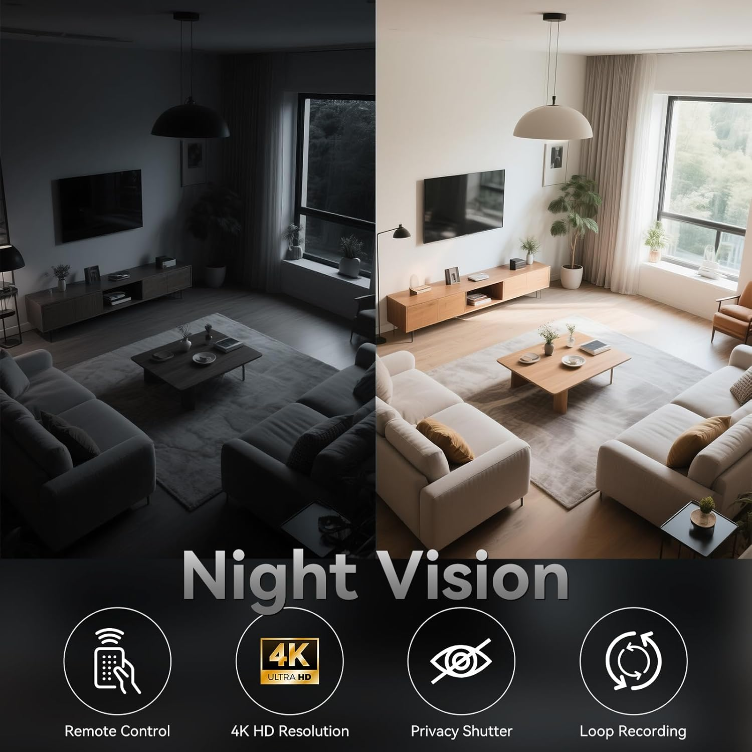 Tccbac Smallest 4K HD Camera - Indoor Security Camera Nanny Cam, Clear and Long Battery Life Camera Compact Micro Surveillance Cameras Easy Home Setup image number 5