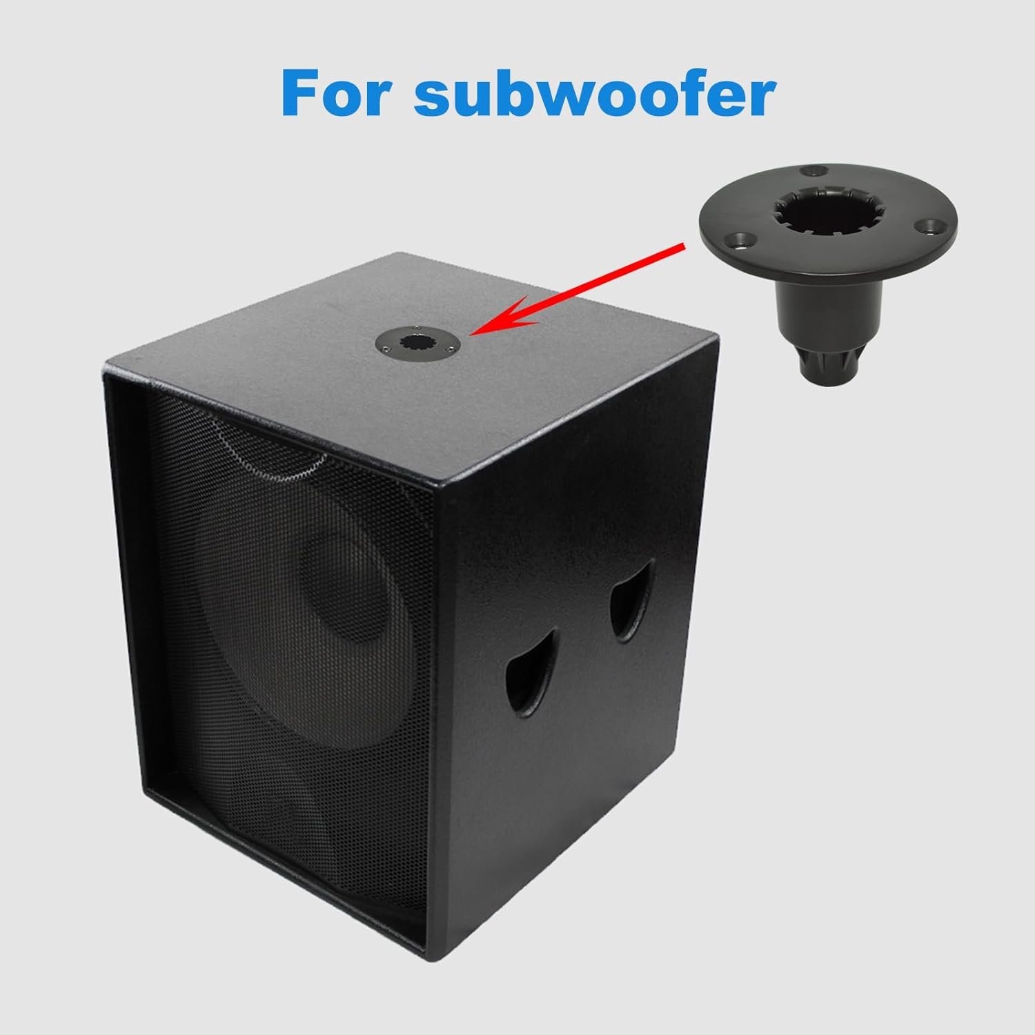 Howonder Speaker Stand Top Hat,Metal Speaker Cabinet Pole Mount,Pa/Dj Tripod Speaker Stand Mounts Adapters Mm (2 Packs Black)