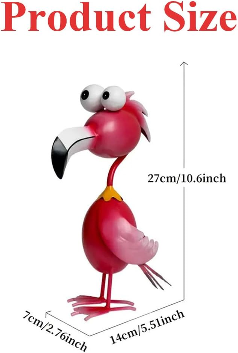 Flamingo Decor,Pink Flamingos Yard Decorations,Outdoor Garden Statue,Metal Flamingos Statue,For Yard Patio Backyard Porch,Parties Decorations,Lawn Ornaments image number 2