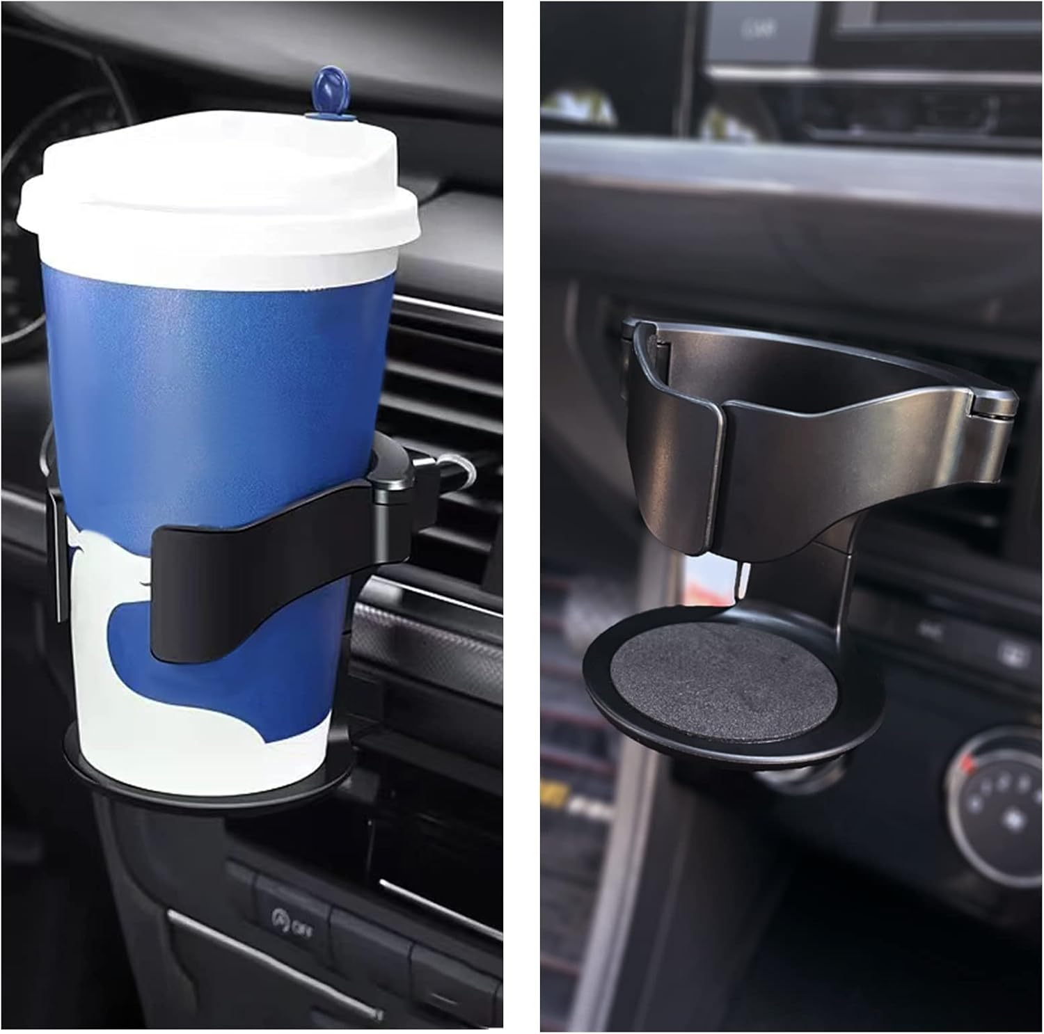 Universal Car Air Vent Cup Holder - Adjustable Mount with Clips for Water, Coffee, Juice, and Tea Bottles image number 3