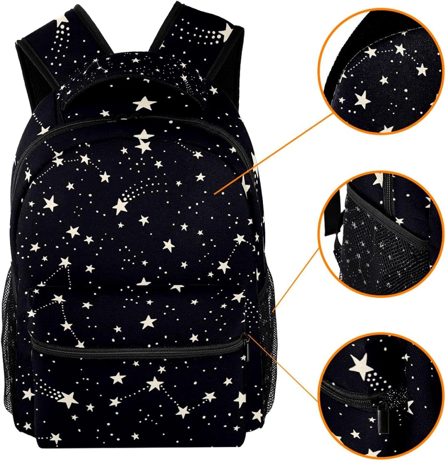 Constellations and Stars Backpack Students Shoulder Bags Travel Bag College School Tote Backpacks image number 3