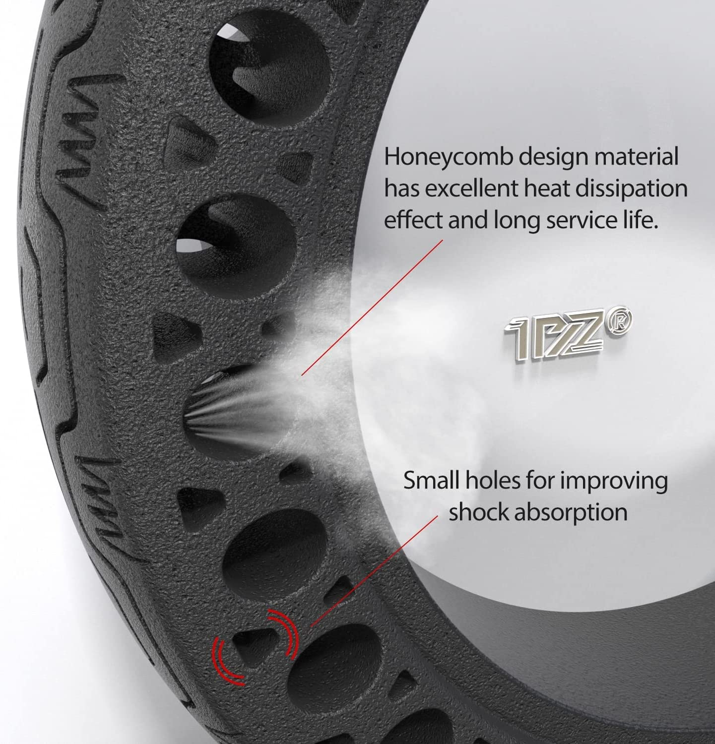 1PZ ST6-M36 8.5-Inch Solid Puncture-Resistant Scooter Tire, Compatible with Xiaomi M365, Gotrax GXL V2 & Similar Models, Durable Rubber, Shock-Absorbing Design, Anti-Slip Tread for Enhanced Grip