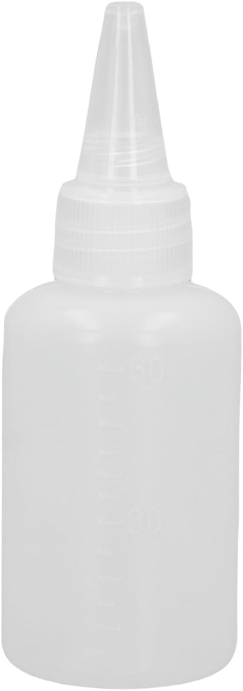 100Pcs Plastic Squeeze Bottles, 60Ml Translucent Empty Squirt Bottle with Scale, Multi Purpose Leak Proof Squeeze Dispensing Bottle for Liquid Oil Pigment Ink Syrup Dressing image number 2