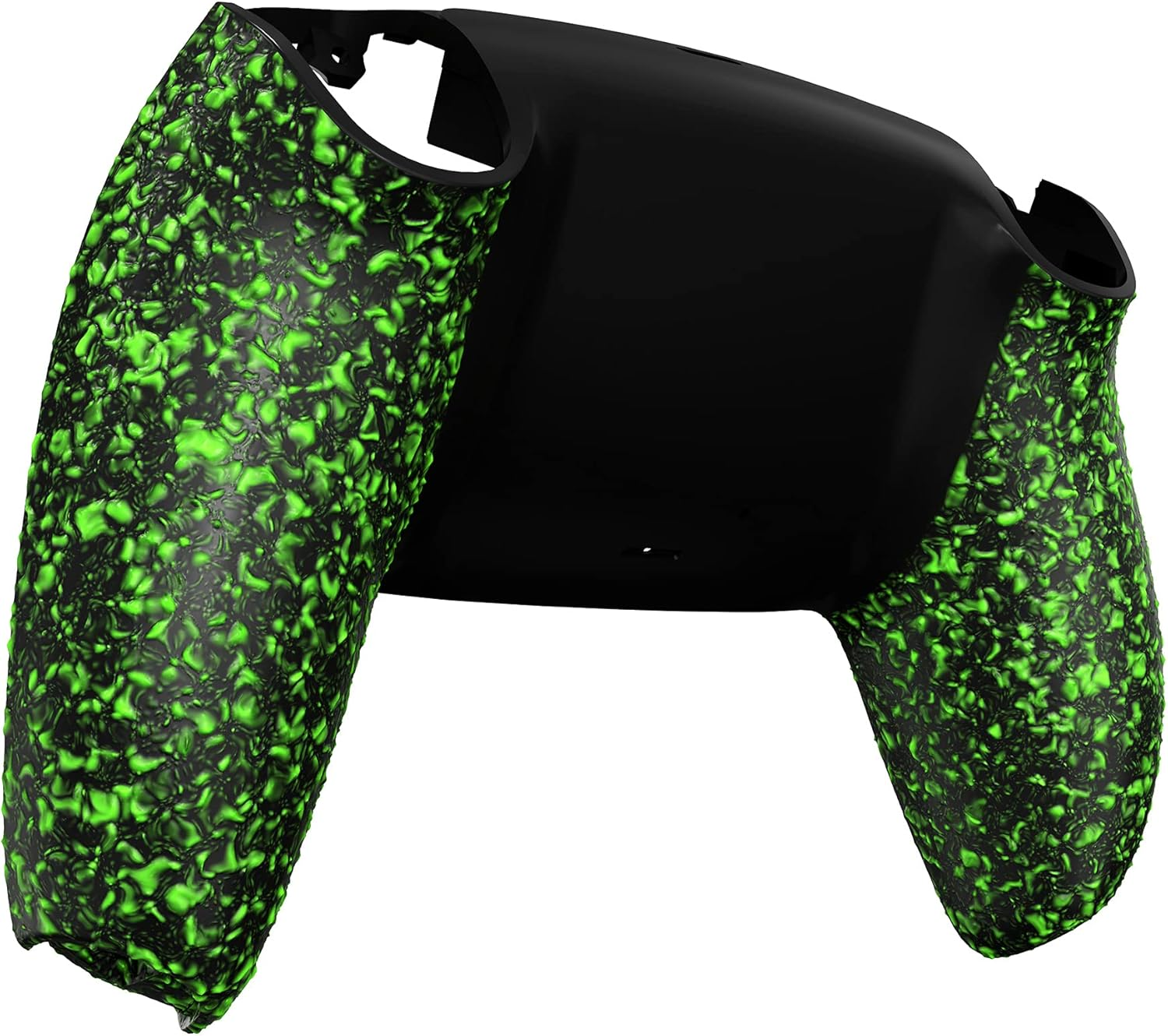 Extremerate Textured Green Non-Slip Custom Back Bottom Shell Compatible with Ps5 Controller, 3D Splashing Cover, Game Improvement Replacement Back Shell Cover Compatible with Ps5 Controller - Graphite Carbon Fiber Pattern image number 5