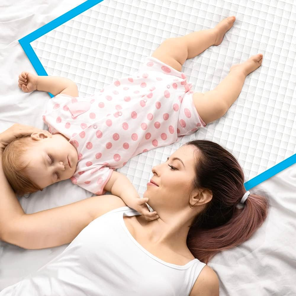 Clevinger Disposable Bed Underpads, 90X60Cm Disposable Incontinence Bed Pads, Multi-Layered Ultra Thick Super Absorbent Protection Disposable Bed Pee Pads for Adults Elderly Kids Puppy (4Pack-160Pcs) image number 3