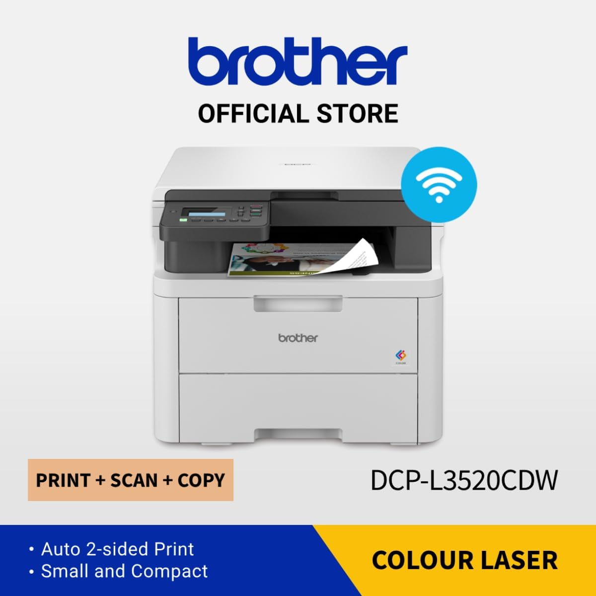 Brother DCP-L3520CDW Compact Colour Laser Printer image number 5