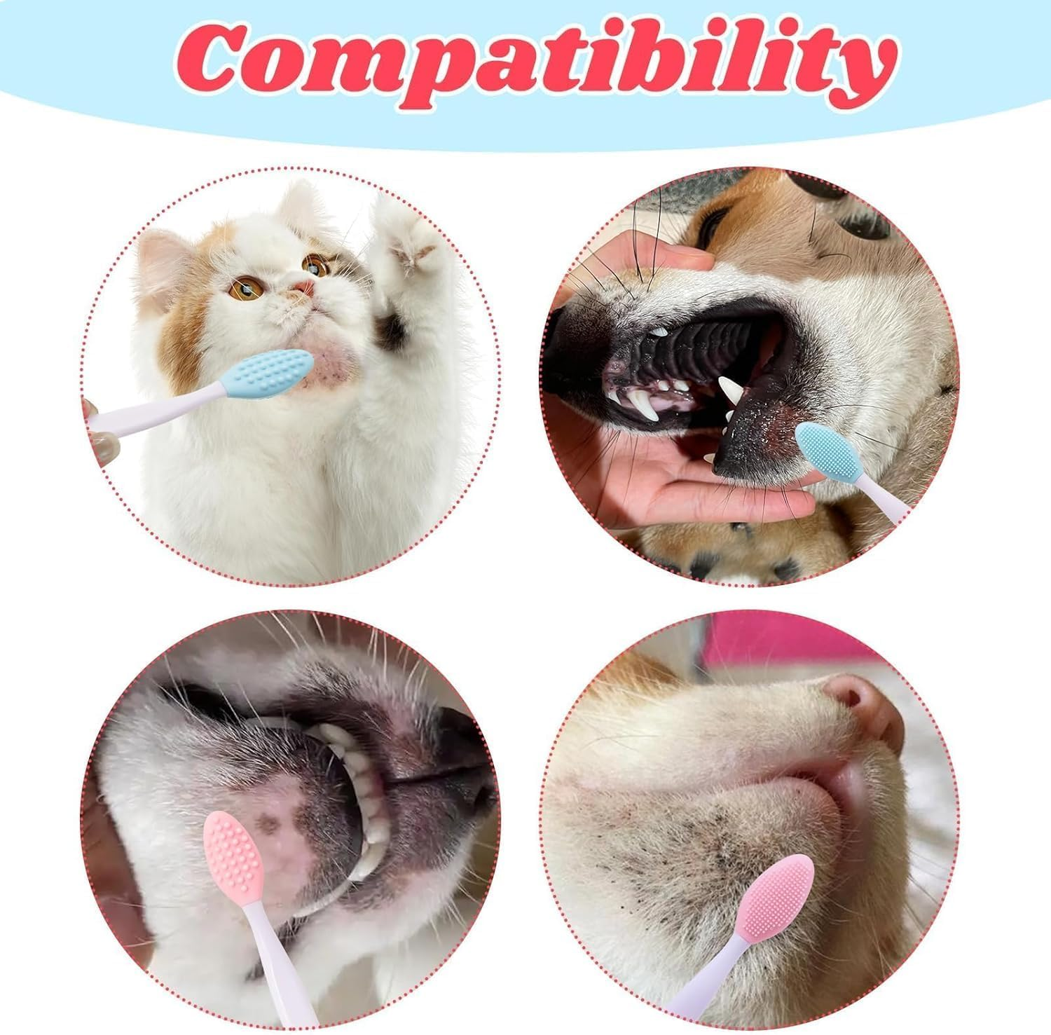 Black Seed Soft Silicone Grooming Scraper, 4Pcs Cat Soft Silicone Double-Sided Scraper for Chin Acne and Cleaning image number 6