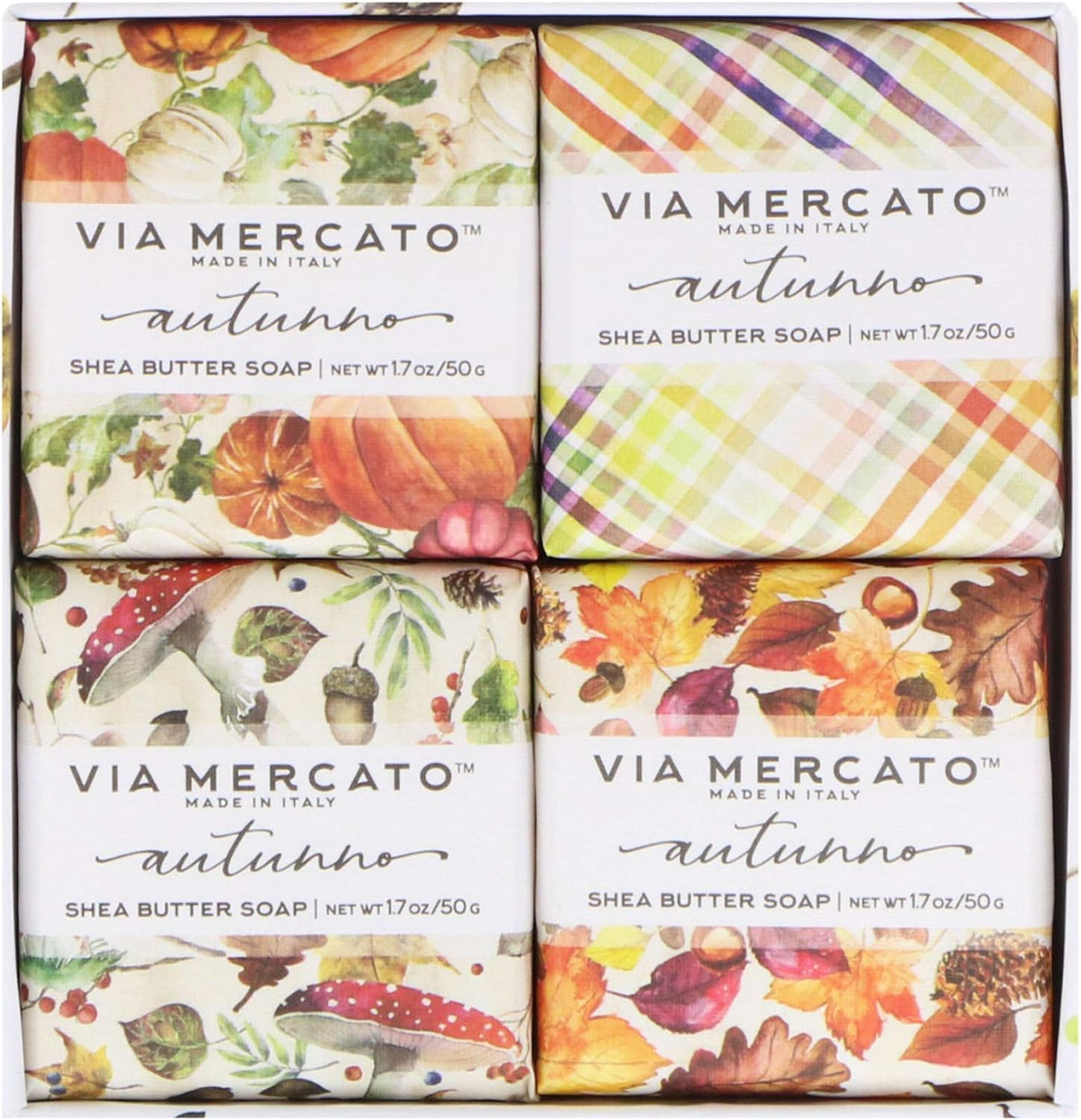 European Soaps LLC via Mercato Autumno Shea Butter Soaps Set 4 Soaps 50 G Each image number 3