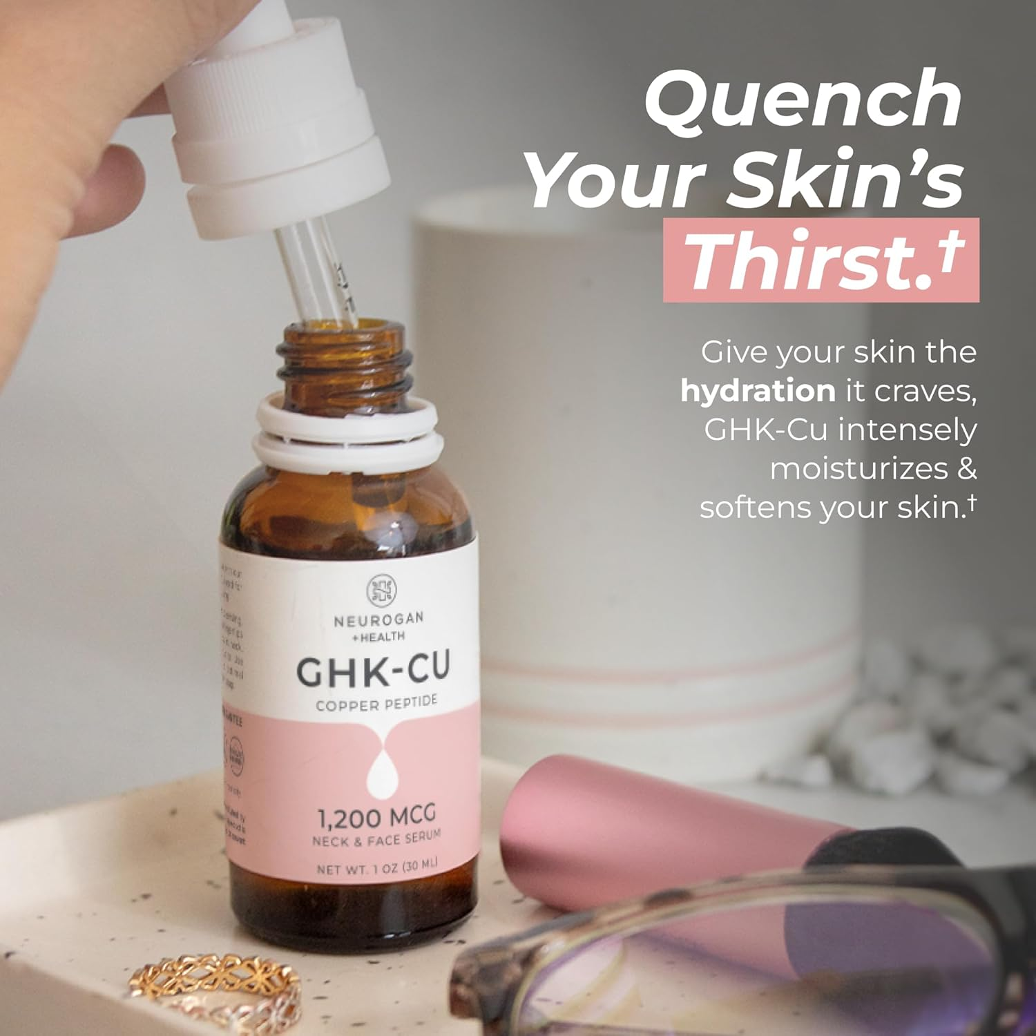 Ghk-Cu (Copper Peptide) 4% Neck & Face Serum 1,200Mcg (1 Oz Bottle) image number 5