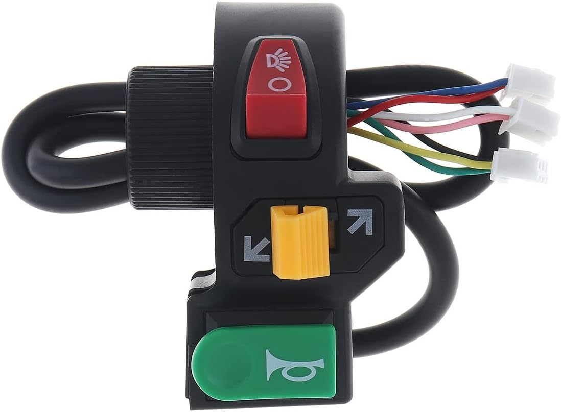 Brake Fog Light Switch for 22Mm Dia Handlebars Motorbike Ac 3 In1 Motorcycle Switch Electric Bike Scooter ATV Quad Light Turn Signal Horn On/Off Button image number 4