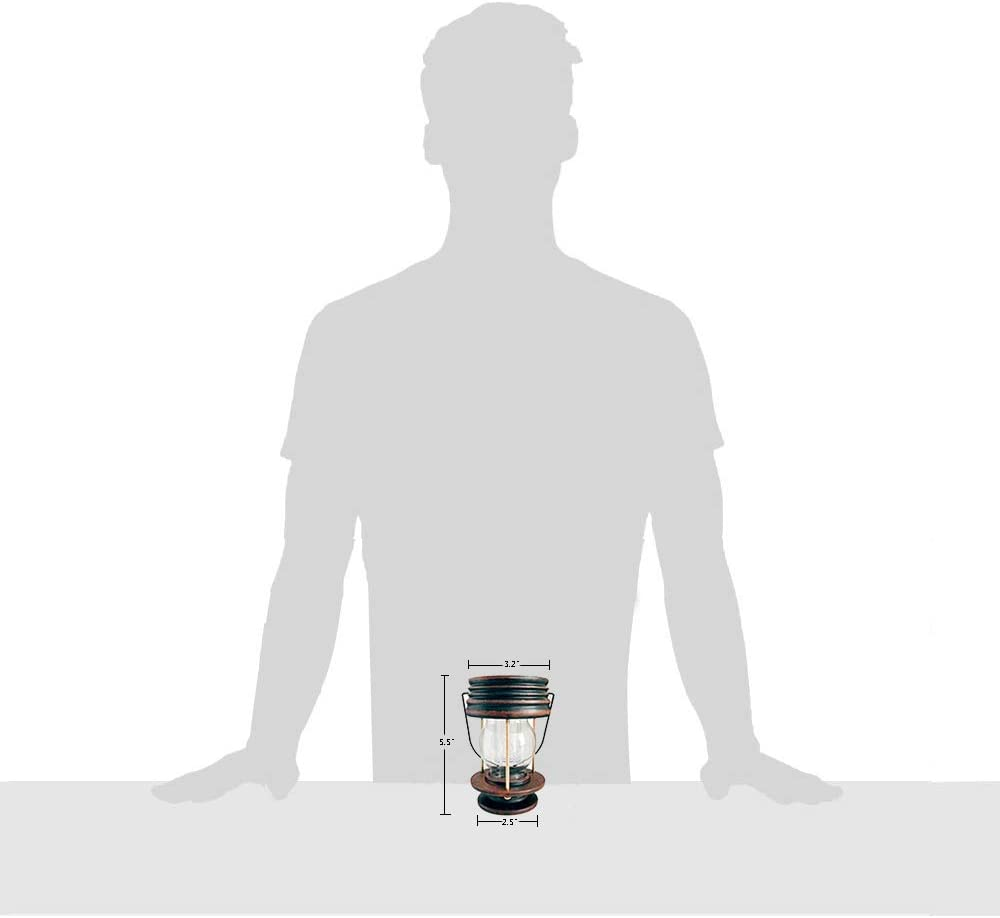 Pearlstar Solar Lantern Outdoor Waterproof Hanging Solar Garden Lights - 2 Pack Solar Powered Landscape Christmas Lanterns with Retro Design for Patio, Yard, Garden and Pathway Decor (Warm Light) image number 4