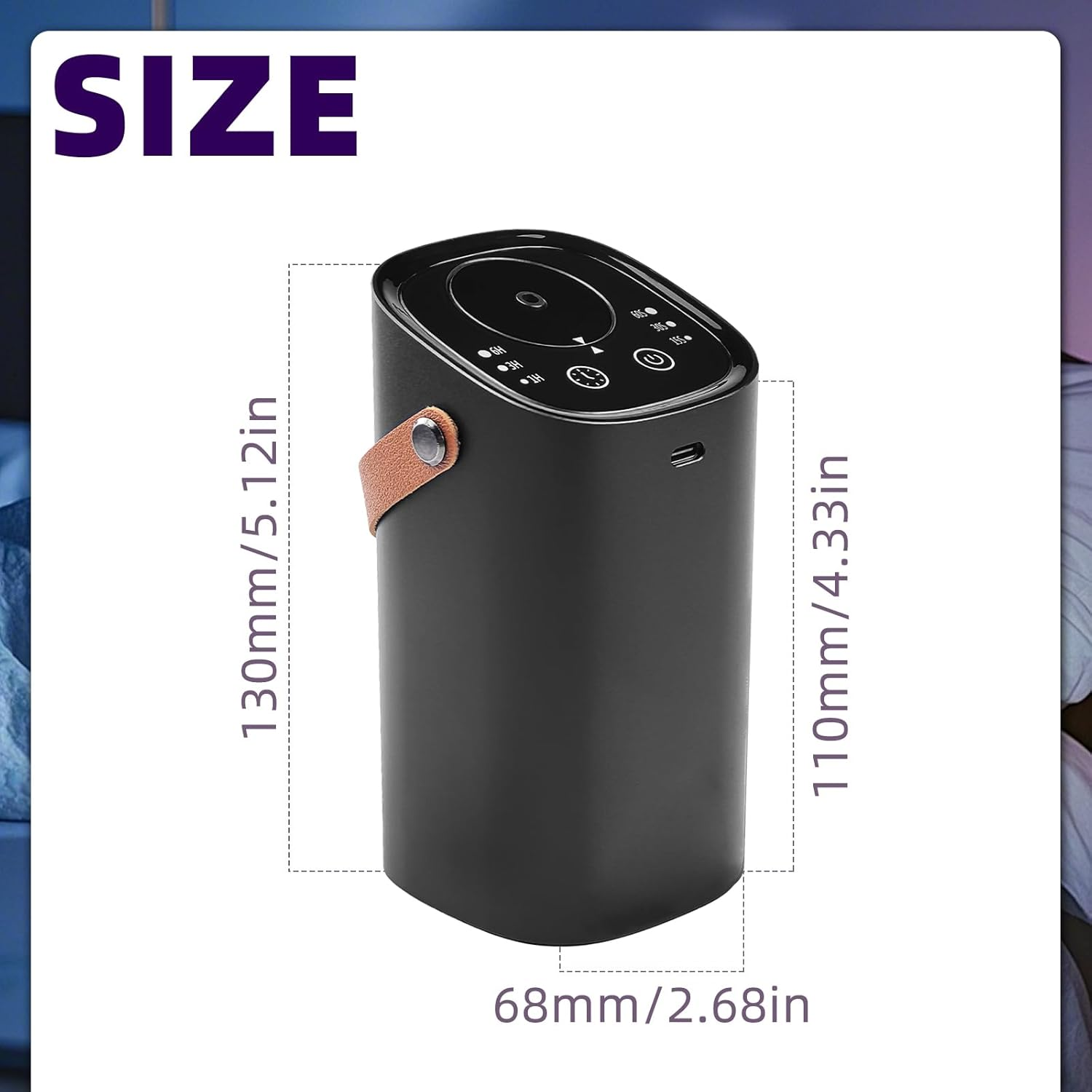 Essential Oil Waterless Diffuser, Car Aroma Diffuser Portable USB Charging Waterless Aromatherapy Diffuser 3 Mist Levels Scent Air Machine for Car Room image number 2